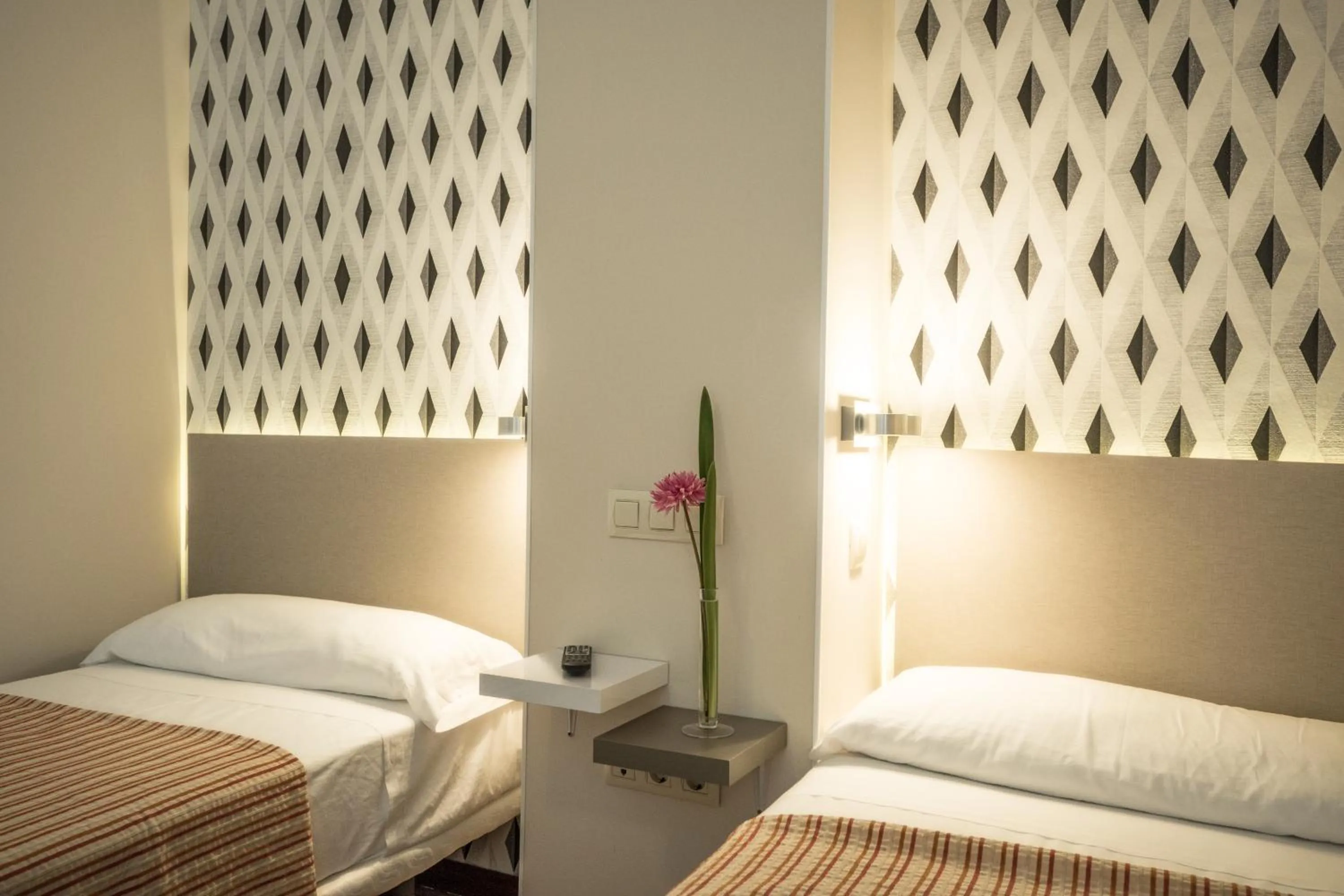 Bed in Hotel Plaza Santa Lucía