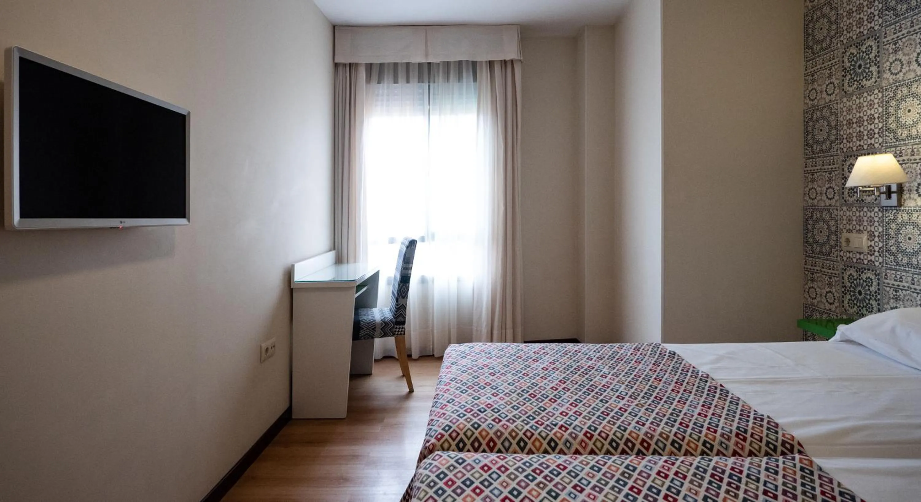 Bed in Hotel Plaza Santa Lucía