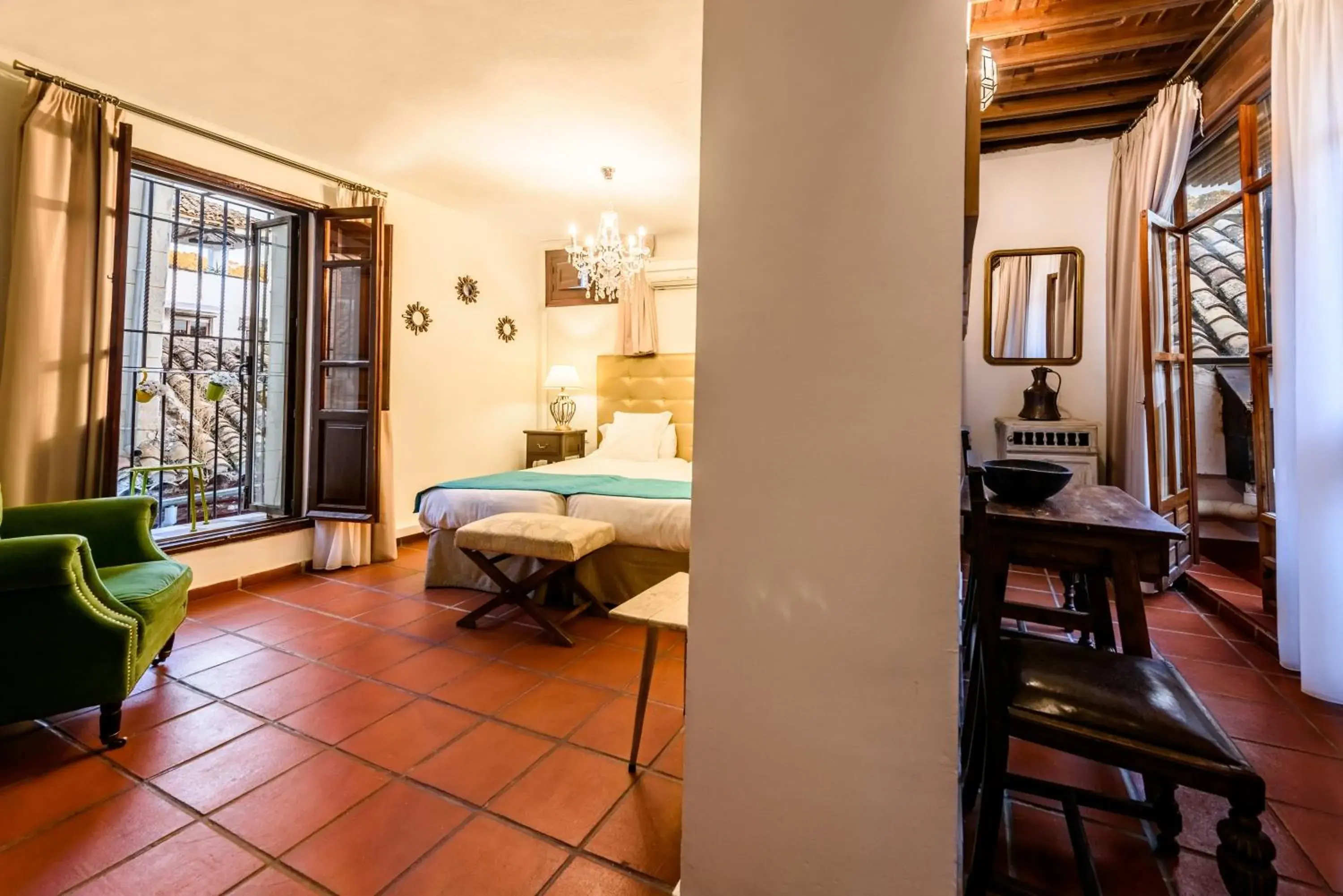 Decorative detail, Bed in Palacio de Santa Inés Decorative detail, Bed in Palacio de Santa Inés