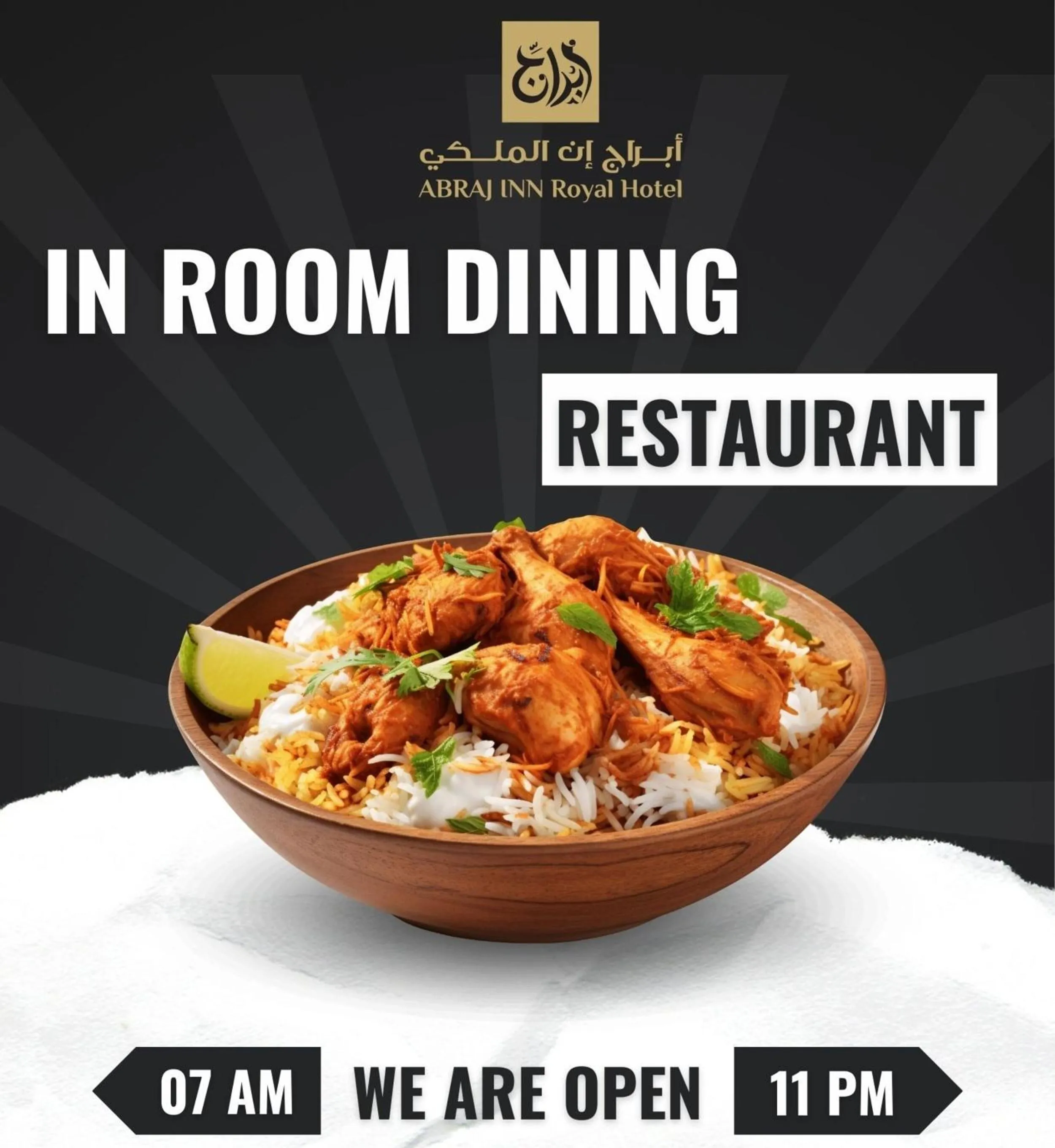 Dinner in Abraj Royal Hotel