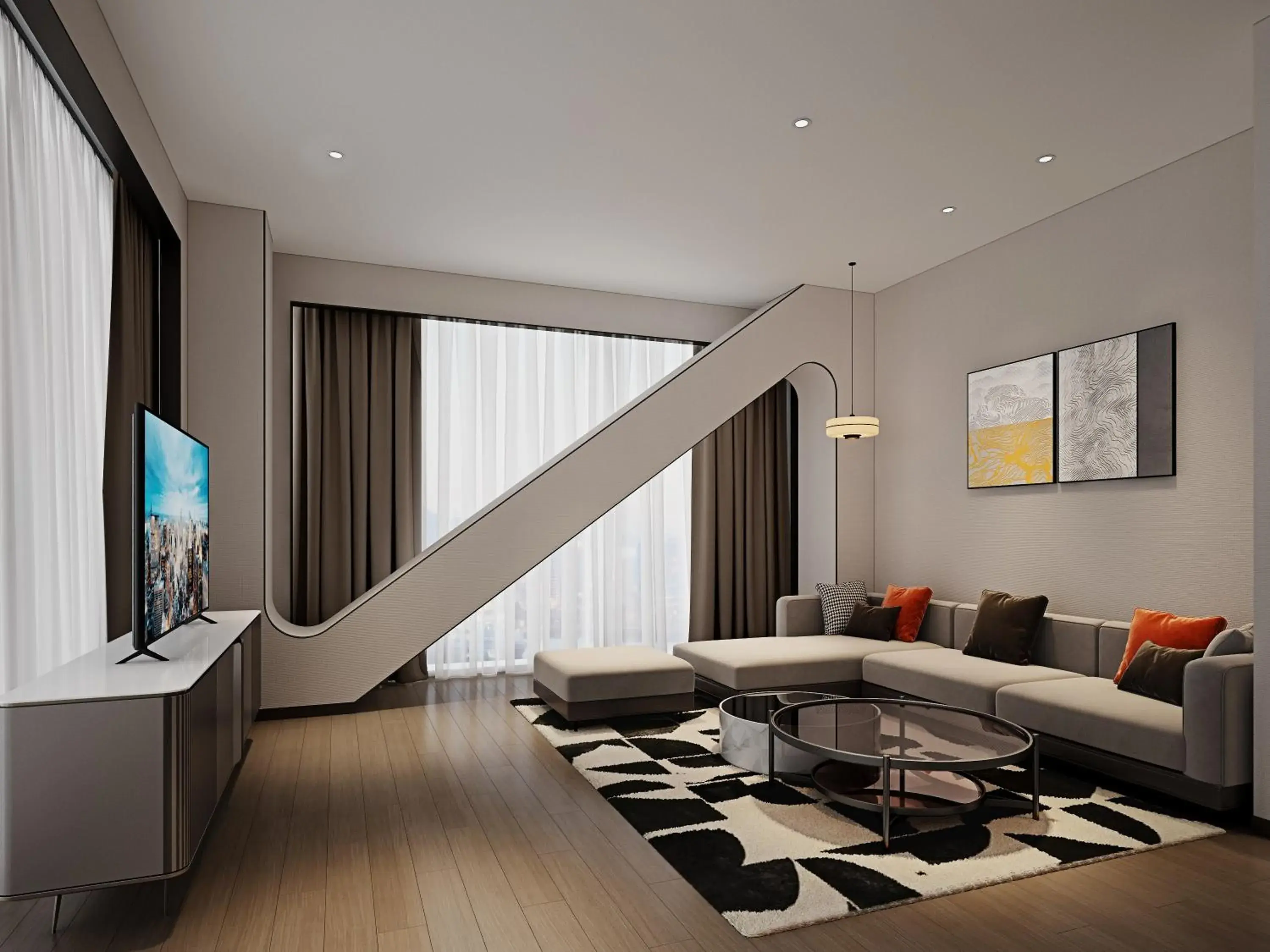 Living room in Hyatt Place Chengdu Bio-Town Living room in Hyatt Place Chengdu Bio-Town