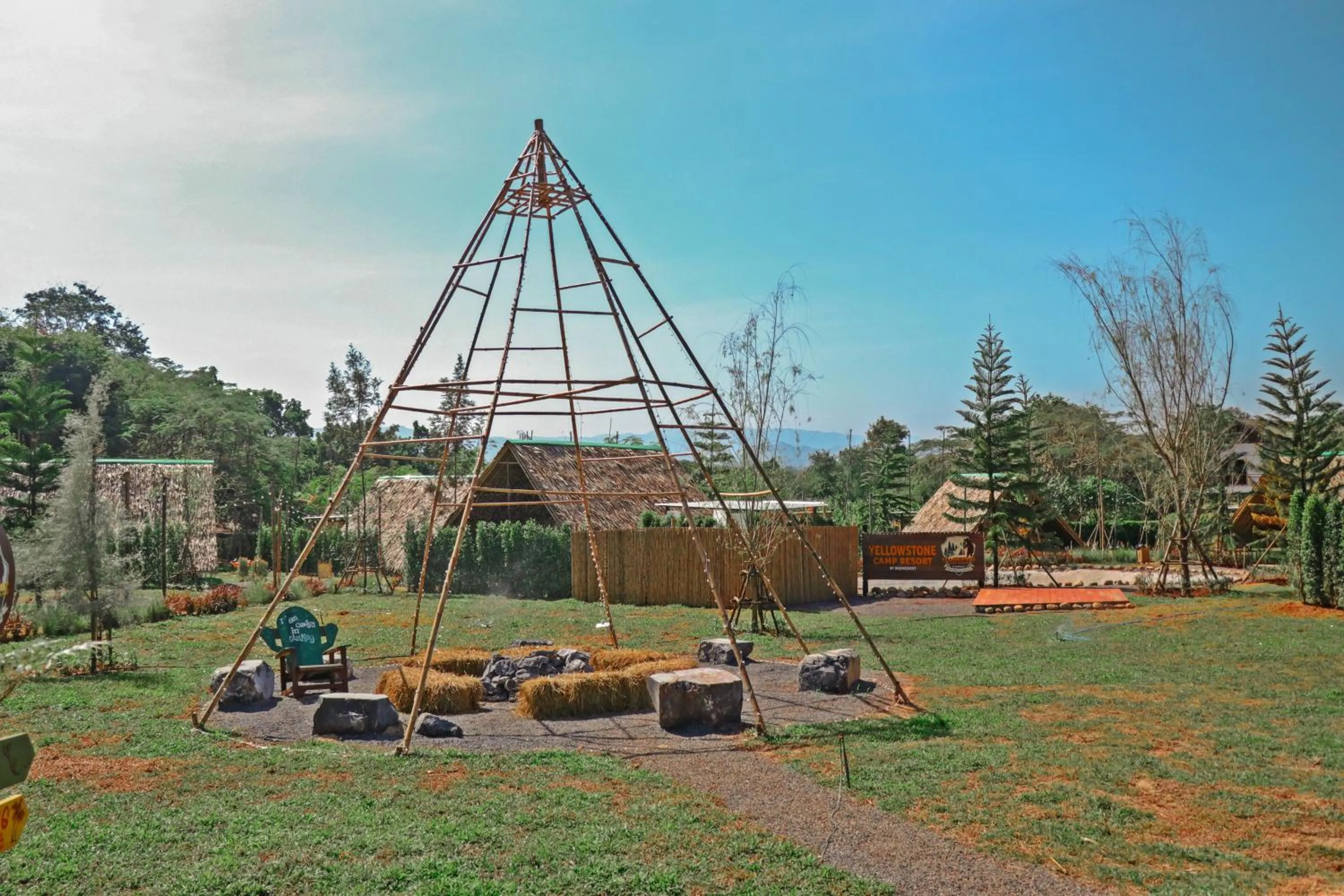 Seating area in Yellowstone Camps Resort Khao Yai