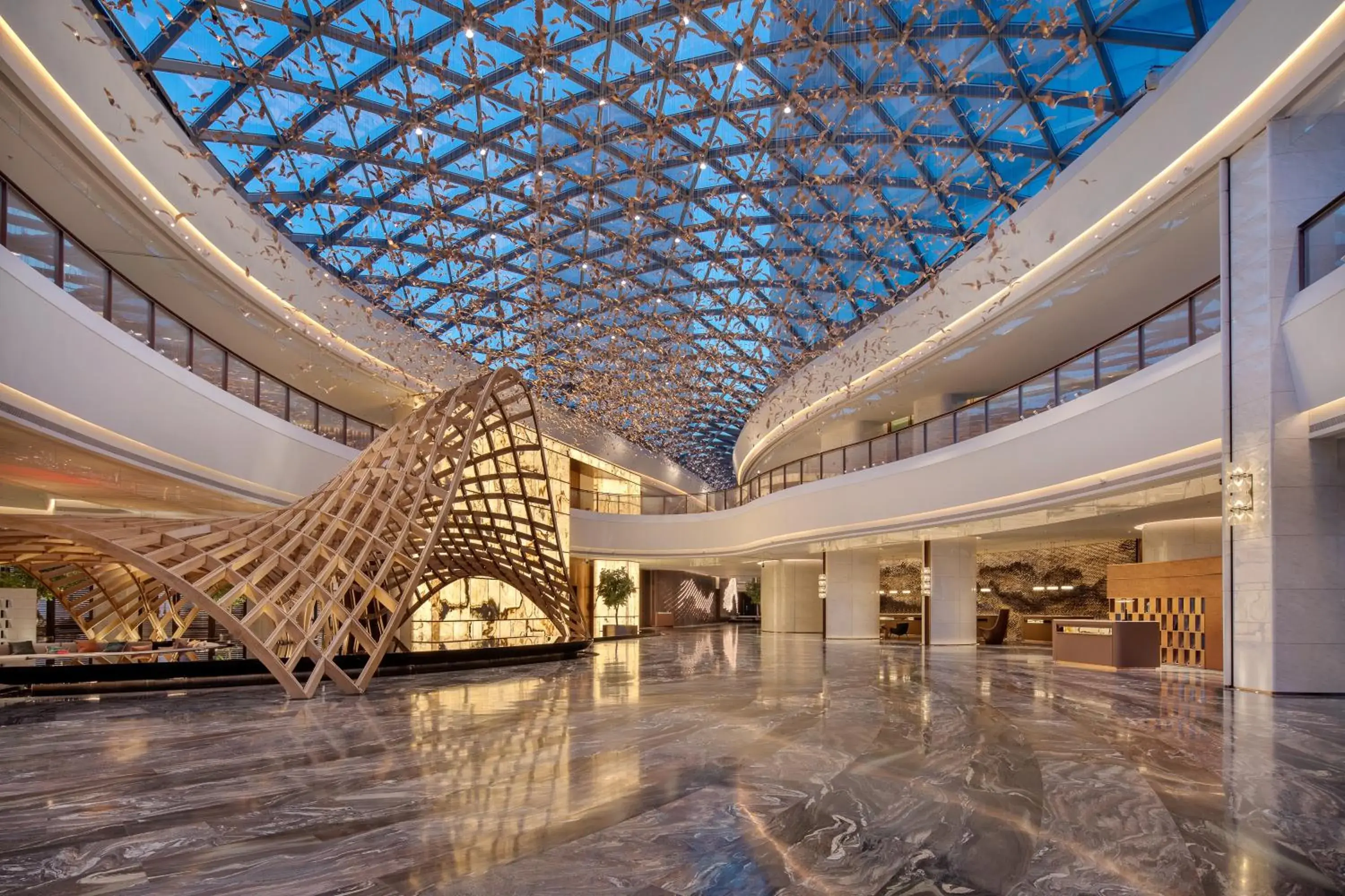 Lobby or reception in Wyndham Grand Shanxi Xiaohe Xincheng Lobby or reception in Wyndham Grand Shanxi Xiaohe Xincheng