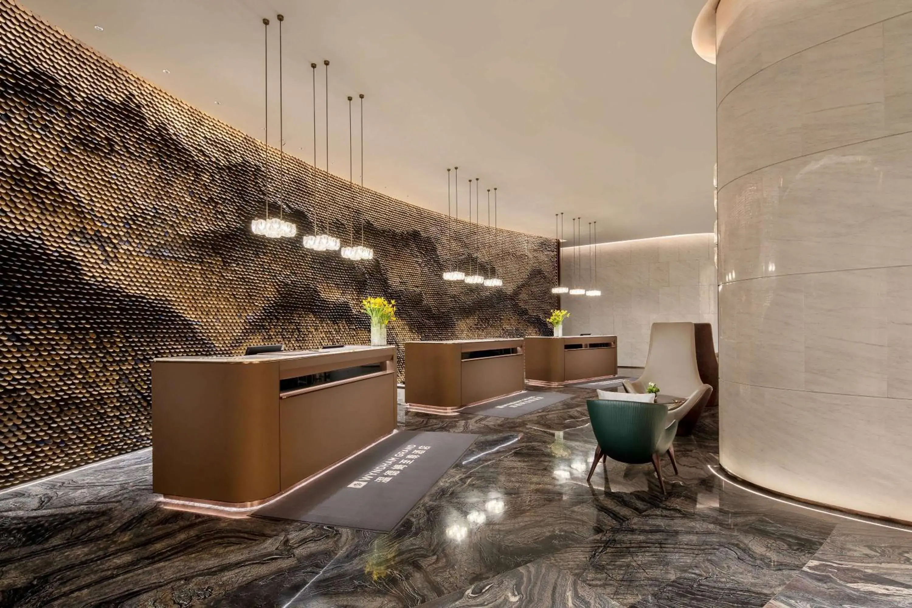 Lobby or reception in Wyndham Grand Shanxi Xiaohe Xincheng Lobby or reception in Wyndham Grand Shanxi Xiaohe Xincheng