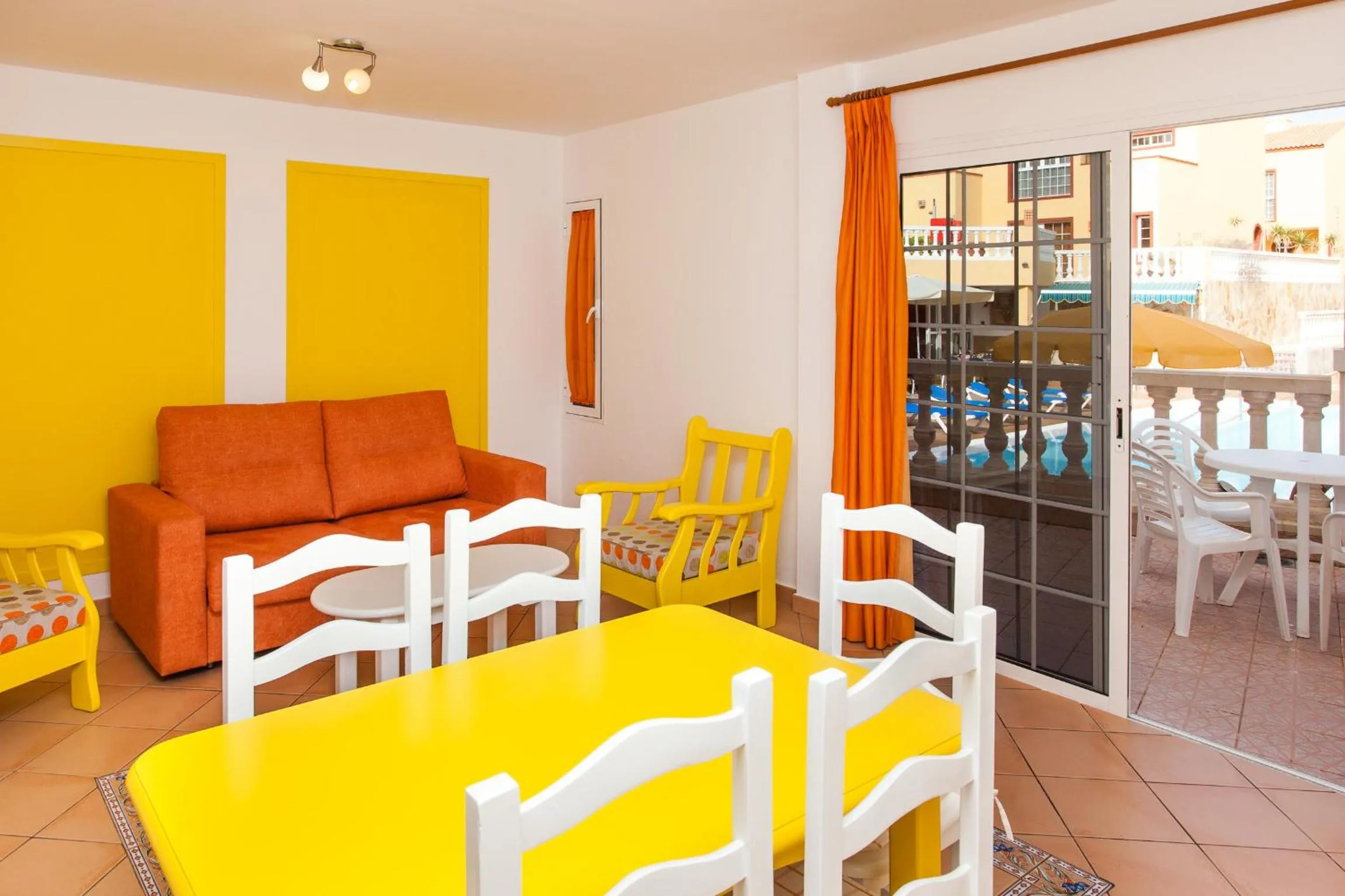 Living room in Apartamentos Maxorata Beach