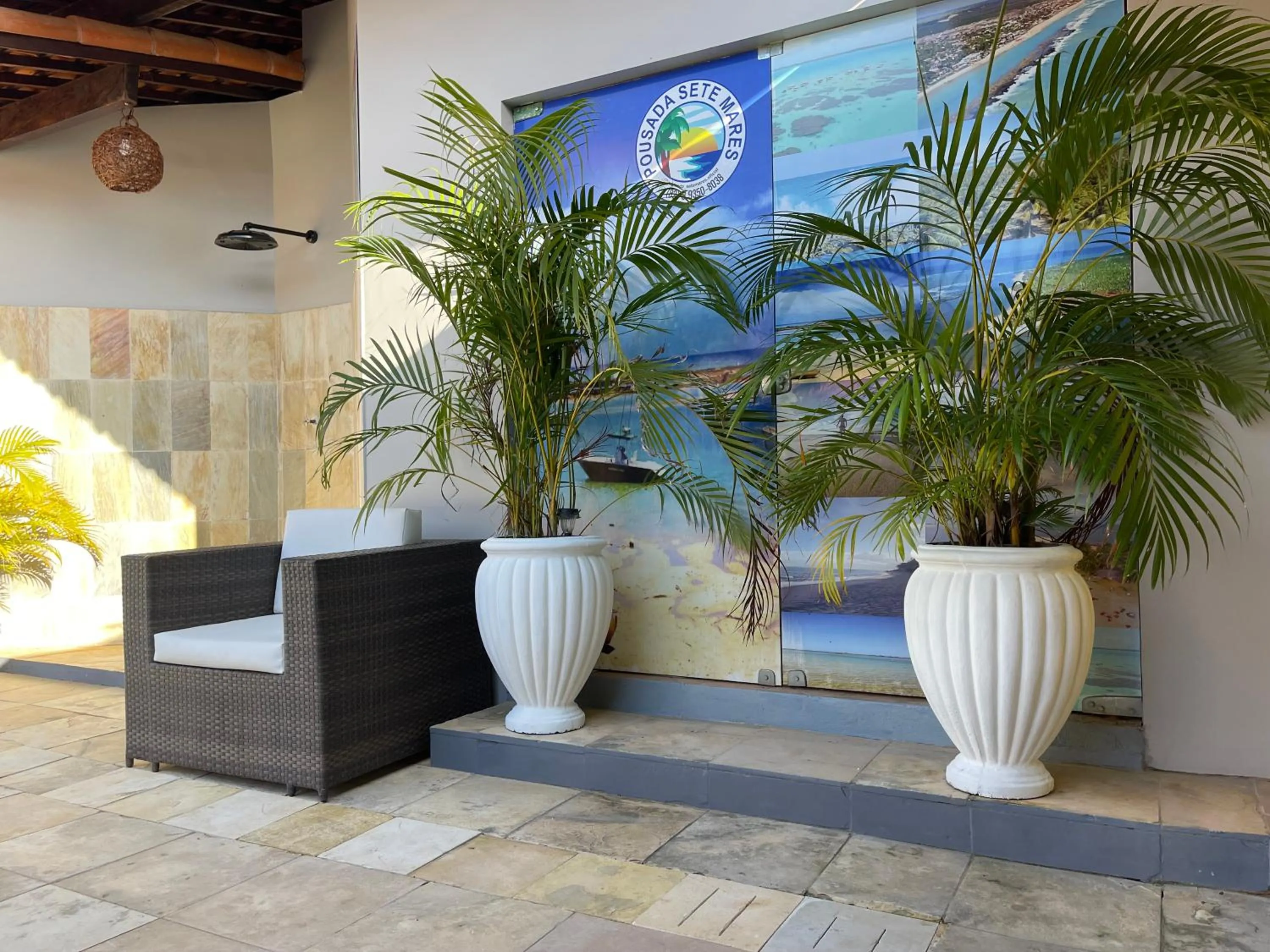 Pool view in Pousada Sete Mares