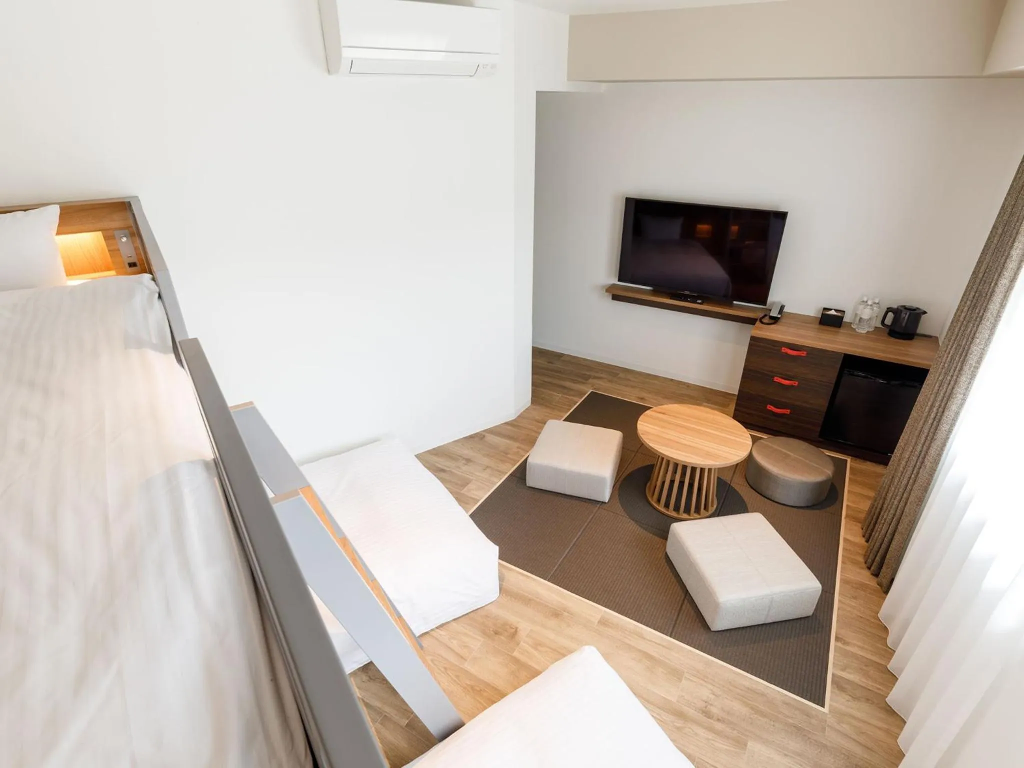 Photo of the whole room, Bed in Nishitetsu Hotel Croom Hakata Gion Kushida Shrine