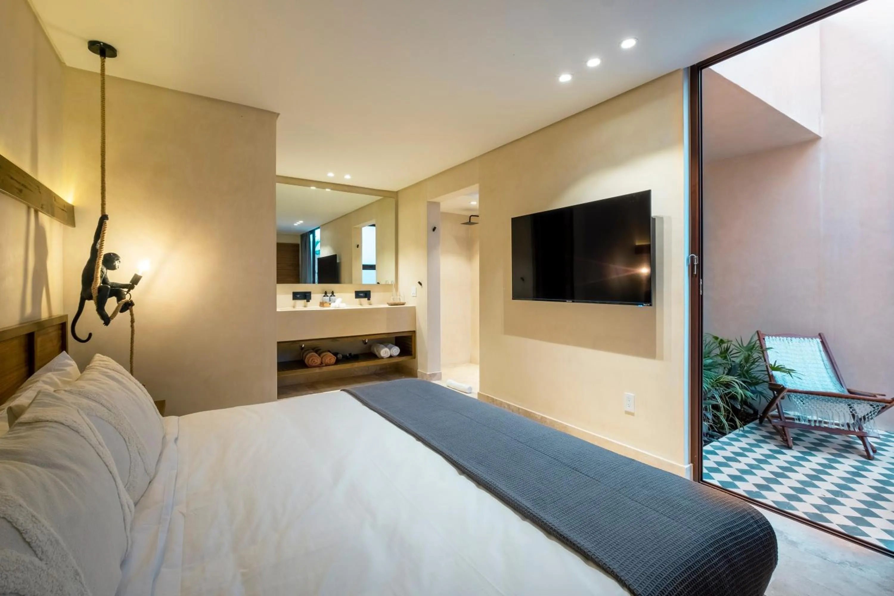 Bedroom, Bed in Collection O Faisano Boutique Luxury Hotel, Tulum Beach