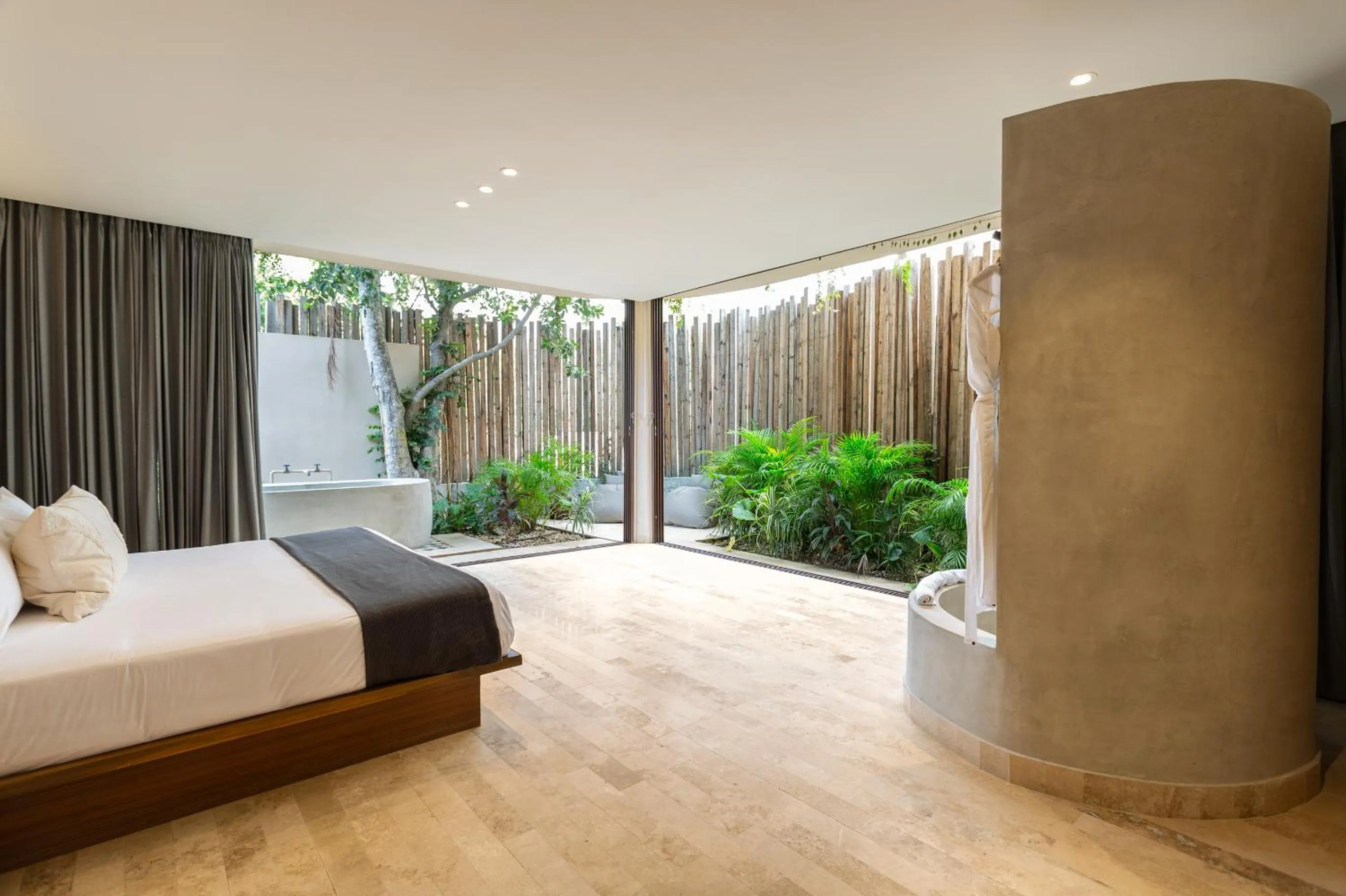 Patio, Bed in Collection O Faisano Boutique Luxury Hotel, Tulum Beach