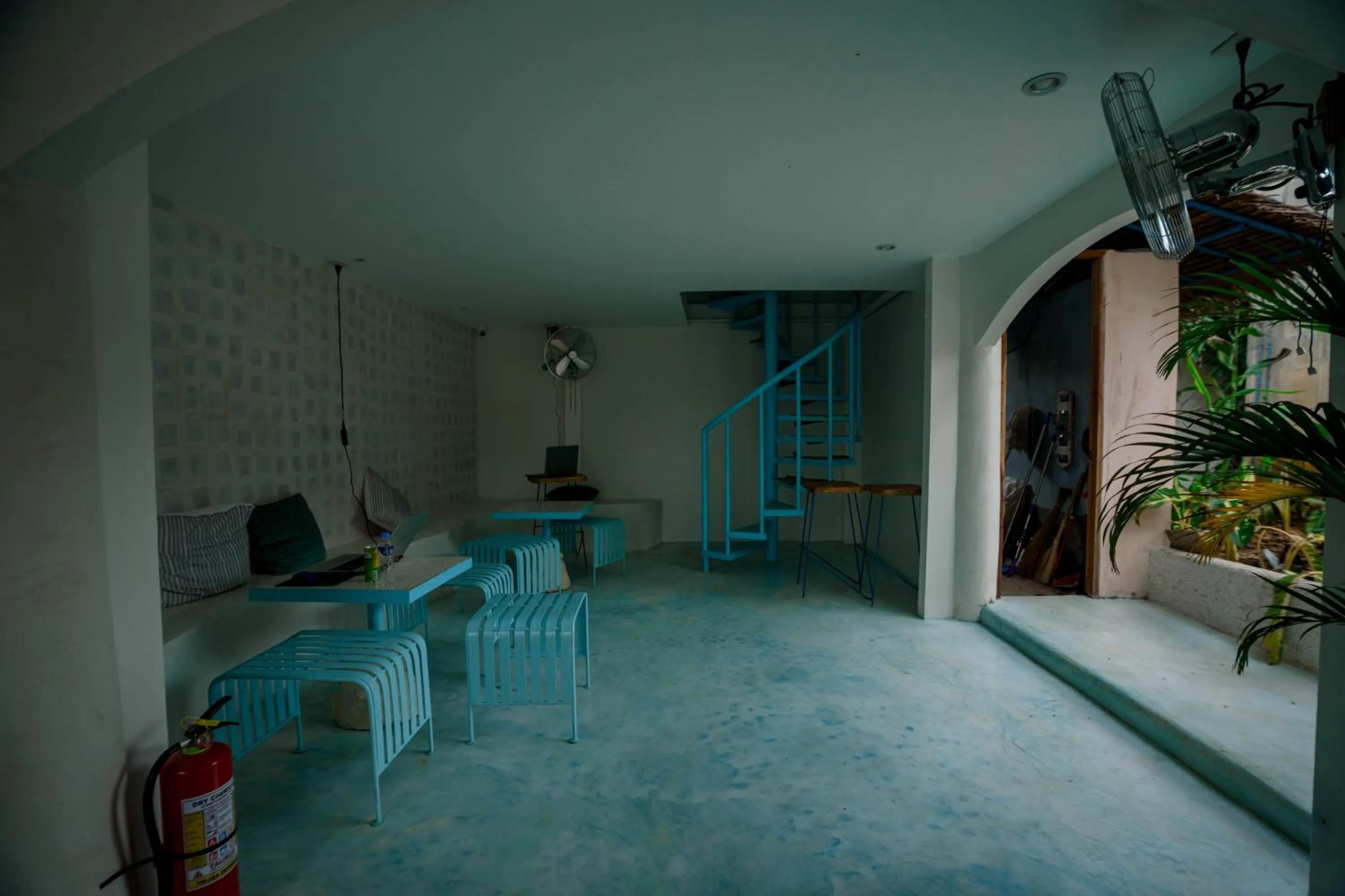 Seating area in Mad Monkey Panglao