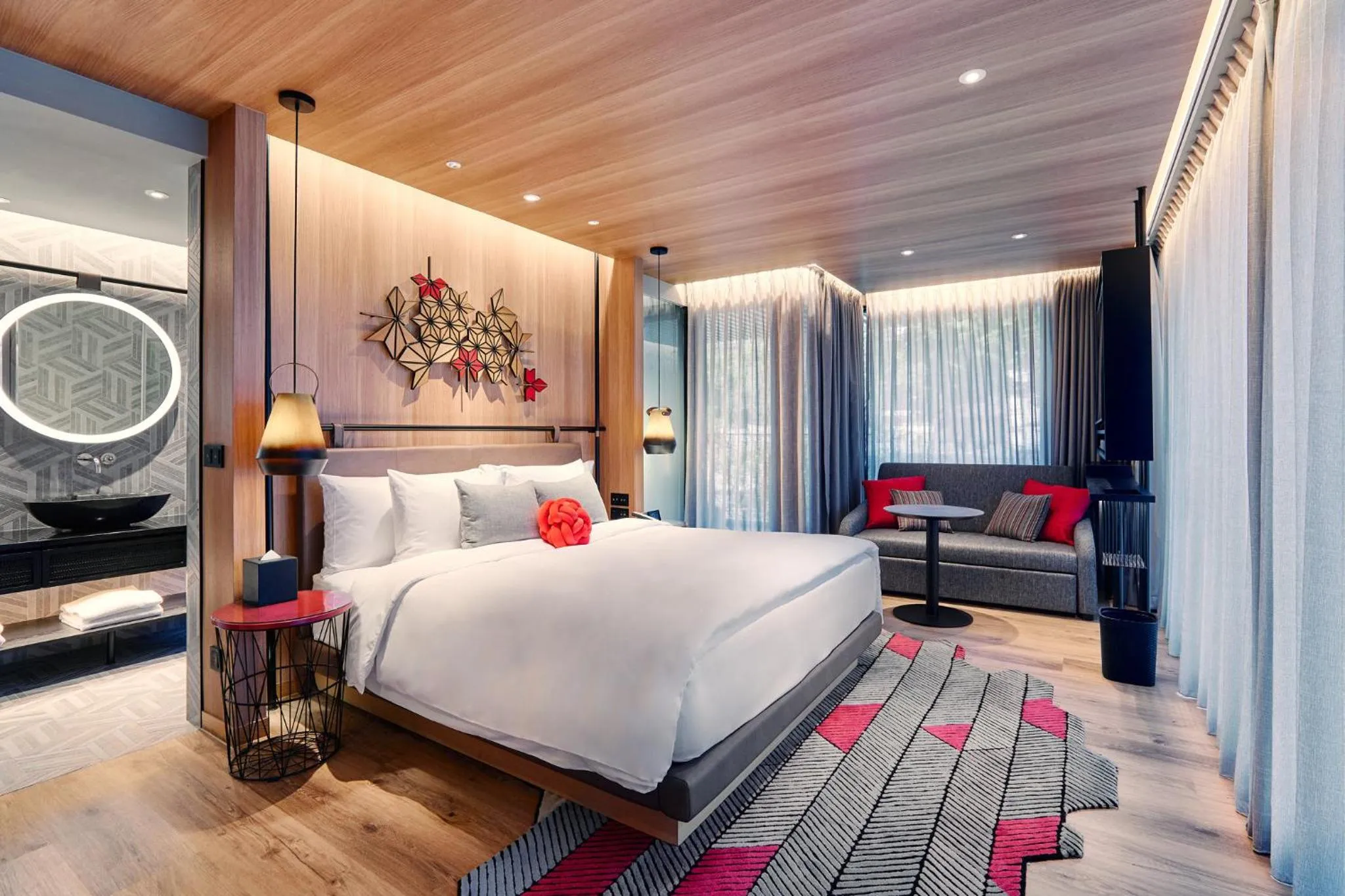 Photo of the whole room, Bed in Hotel Indigo Alishan by IHG