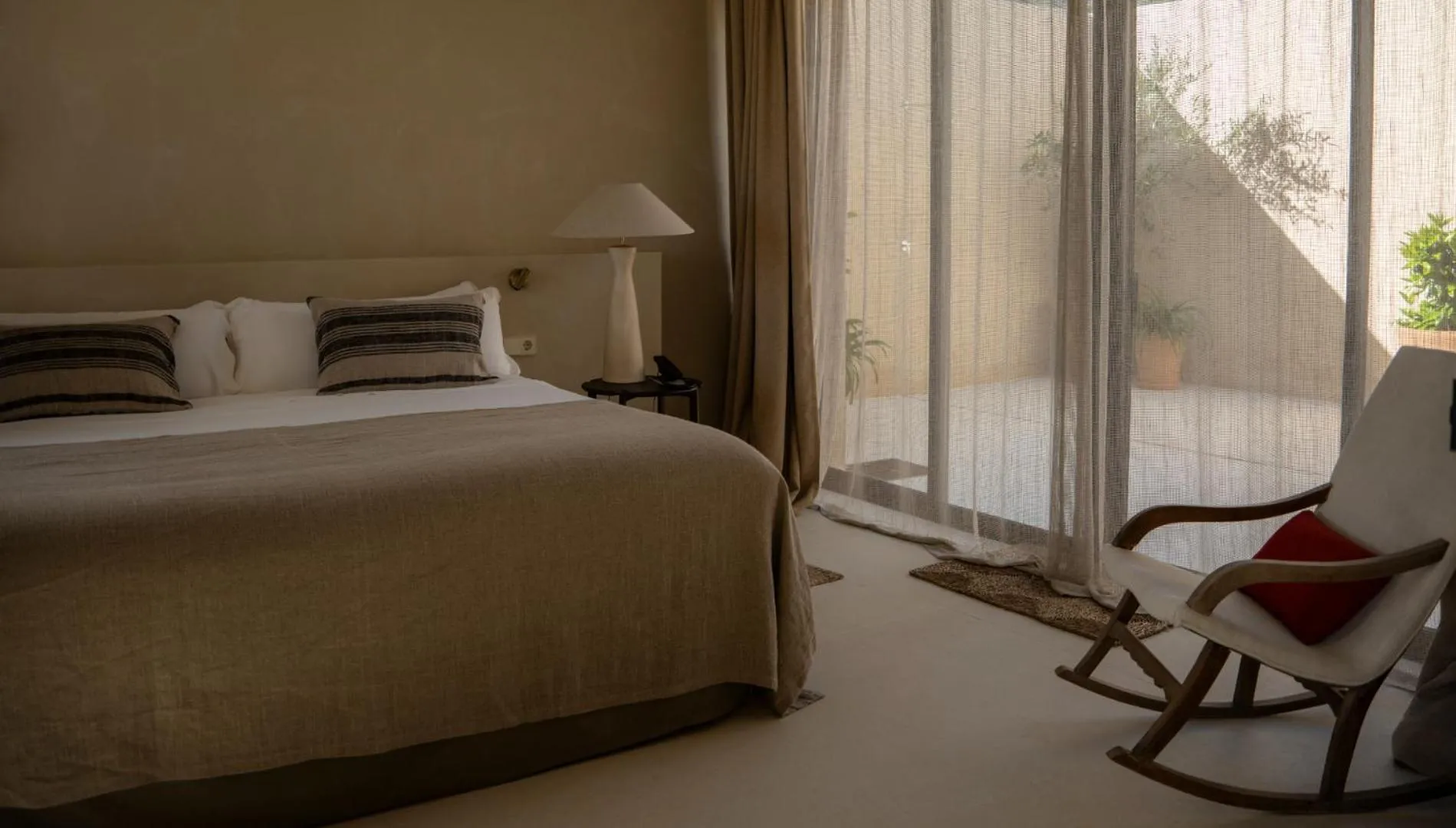 Balcony/Terrace, Bed in The Lodge Mallorca, Small Luxury Hotels