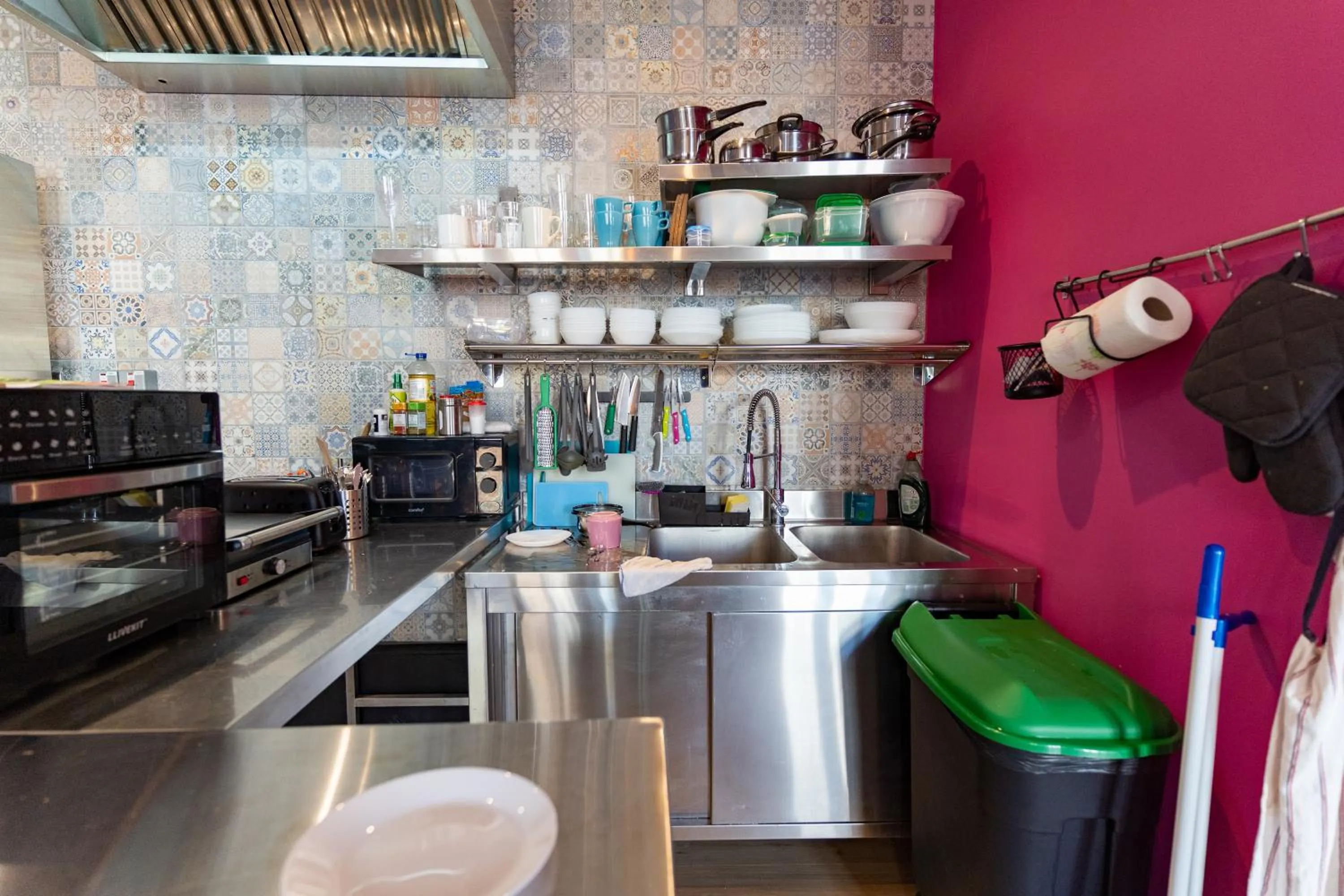 Kitchen or kitchenette in Hostelle - women only hostel London