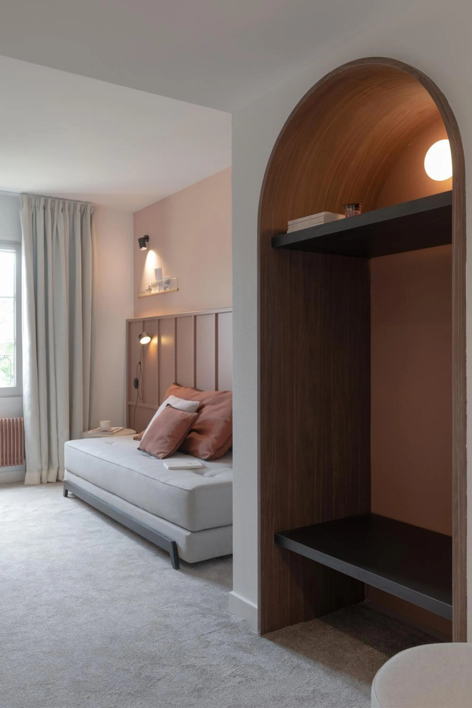 Bedroom, Bed in Hôtel Le Prieuré