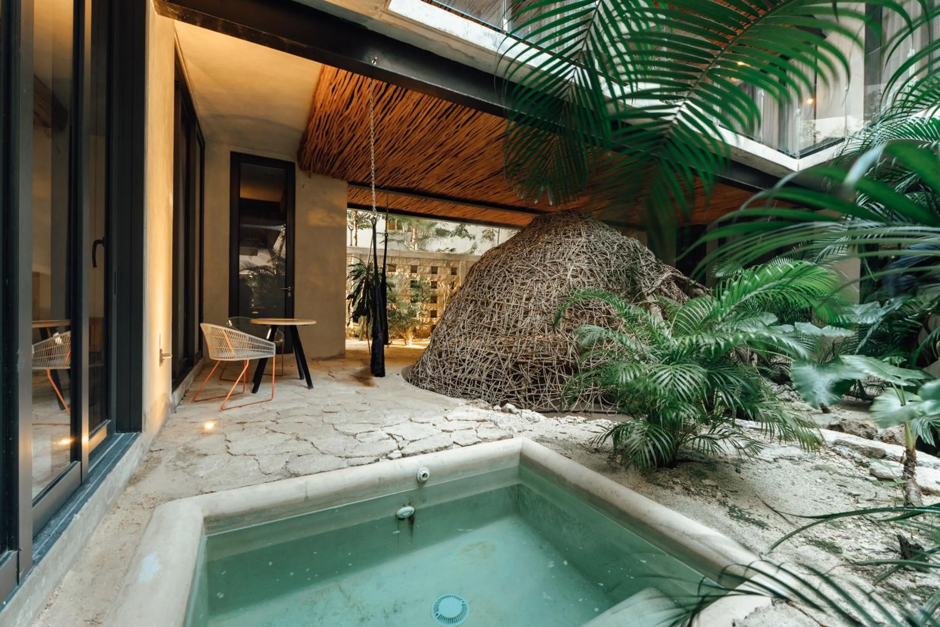 Pool view in NAJ Boutique Hotel - Aldea Zama