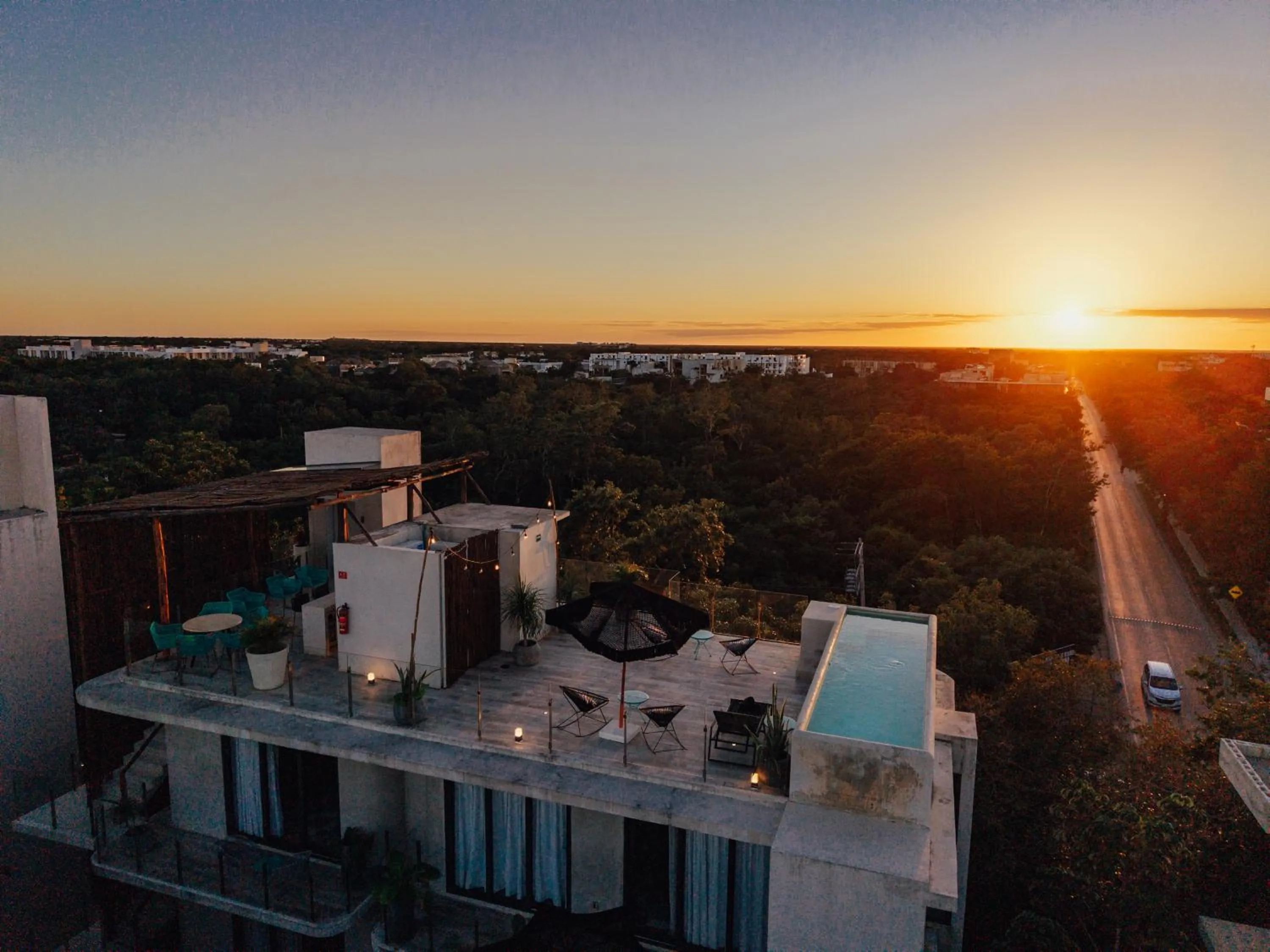 Pool view in NAJ Boutique Hotel - Aldea Zama