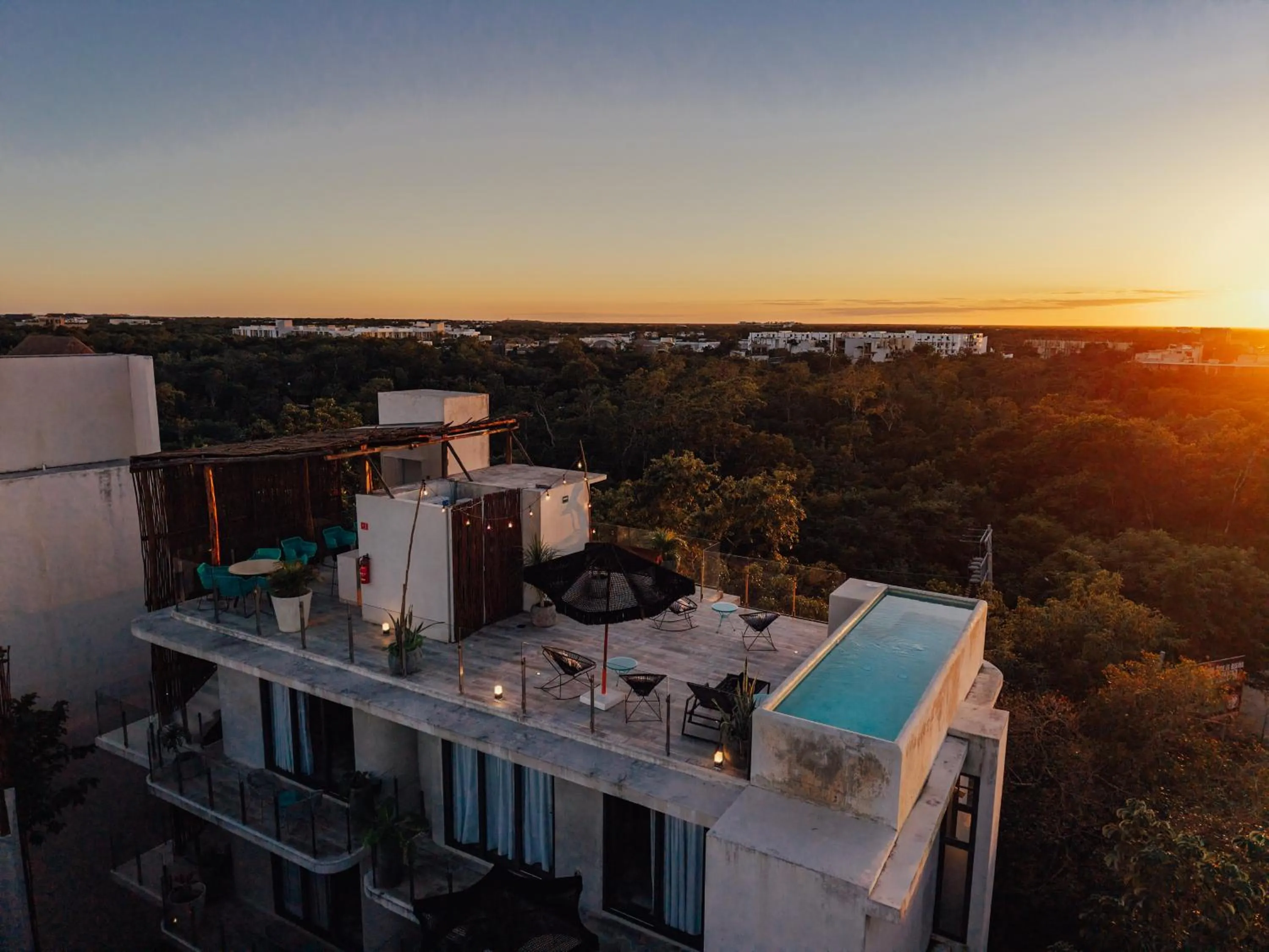 Sunset in NAJ Boutique Hotel - Aldea Zama