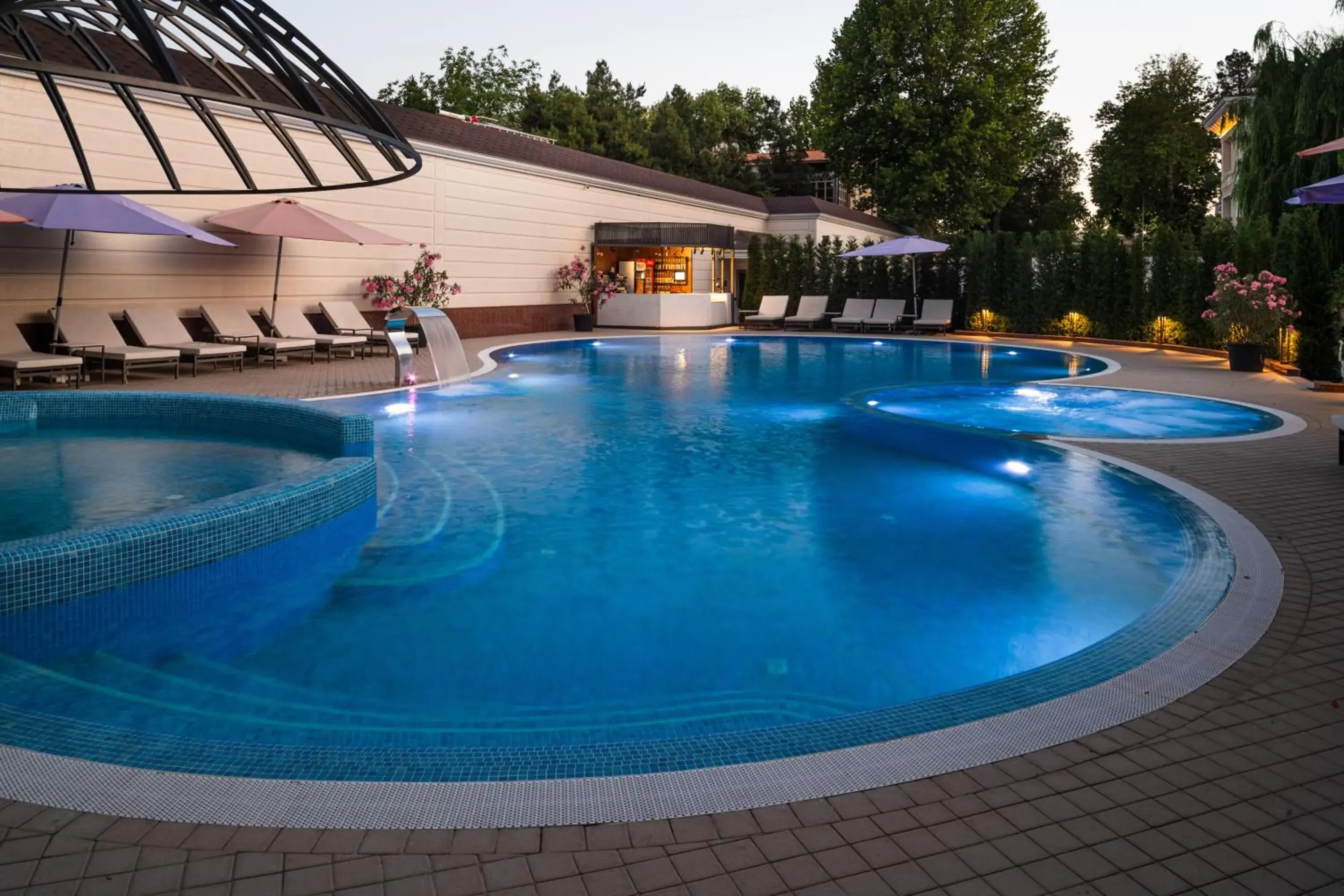 Pool view in Zarafshon Parkside Pool view in Zarafshon Parkside