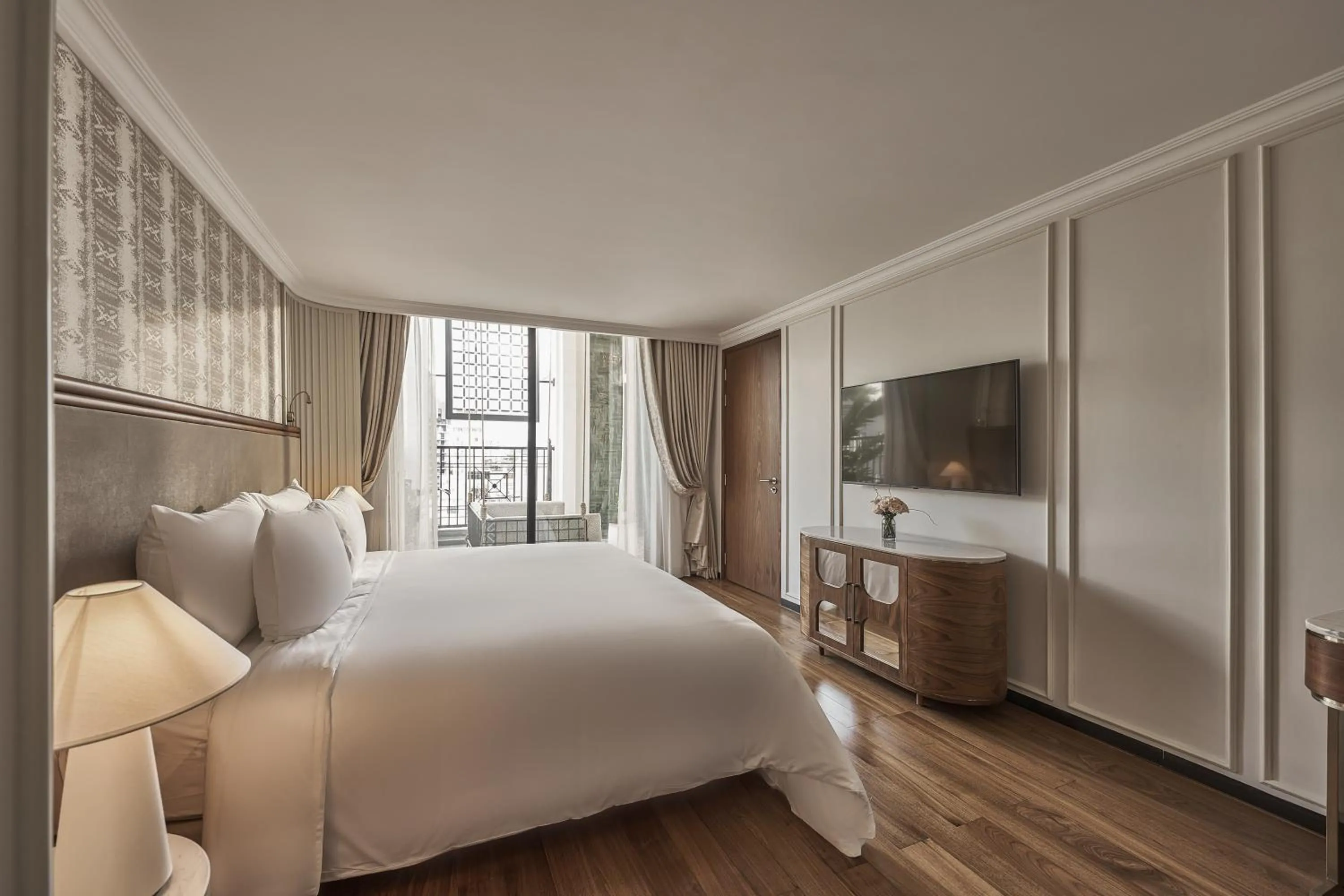 Communal lounge/ TV room, Bed in La Siesta Premium Saigon