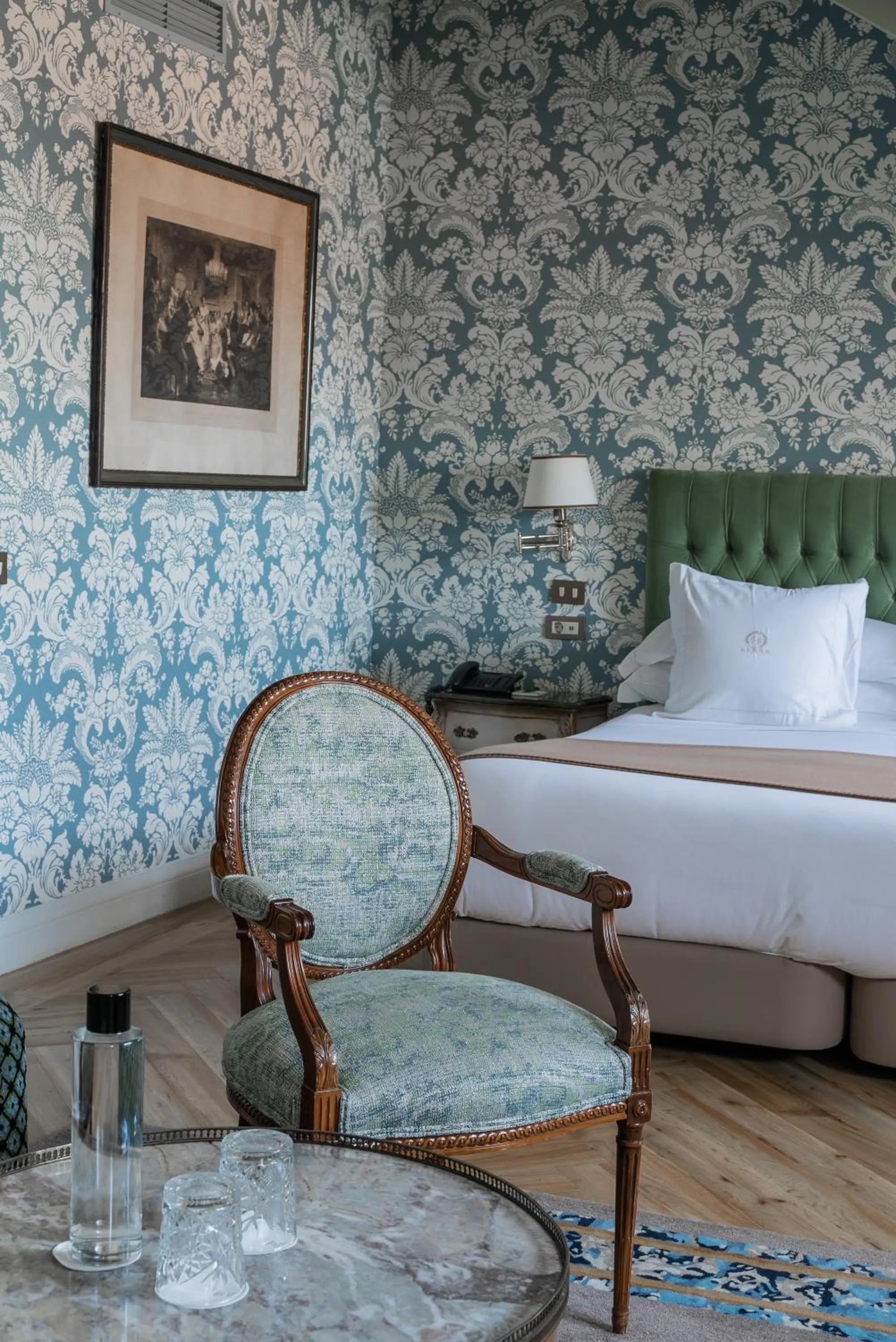 Decorative detail, Bed in Relais & Châteaux Hotel Orfila