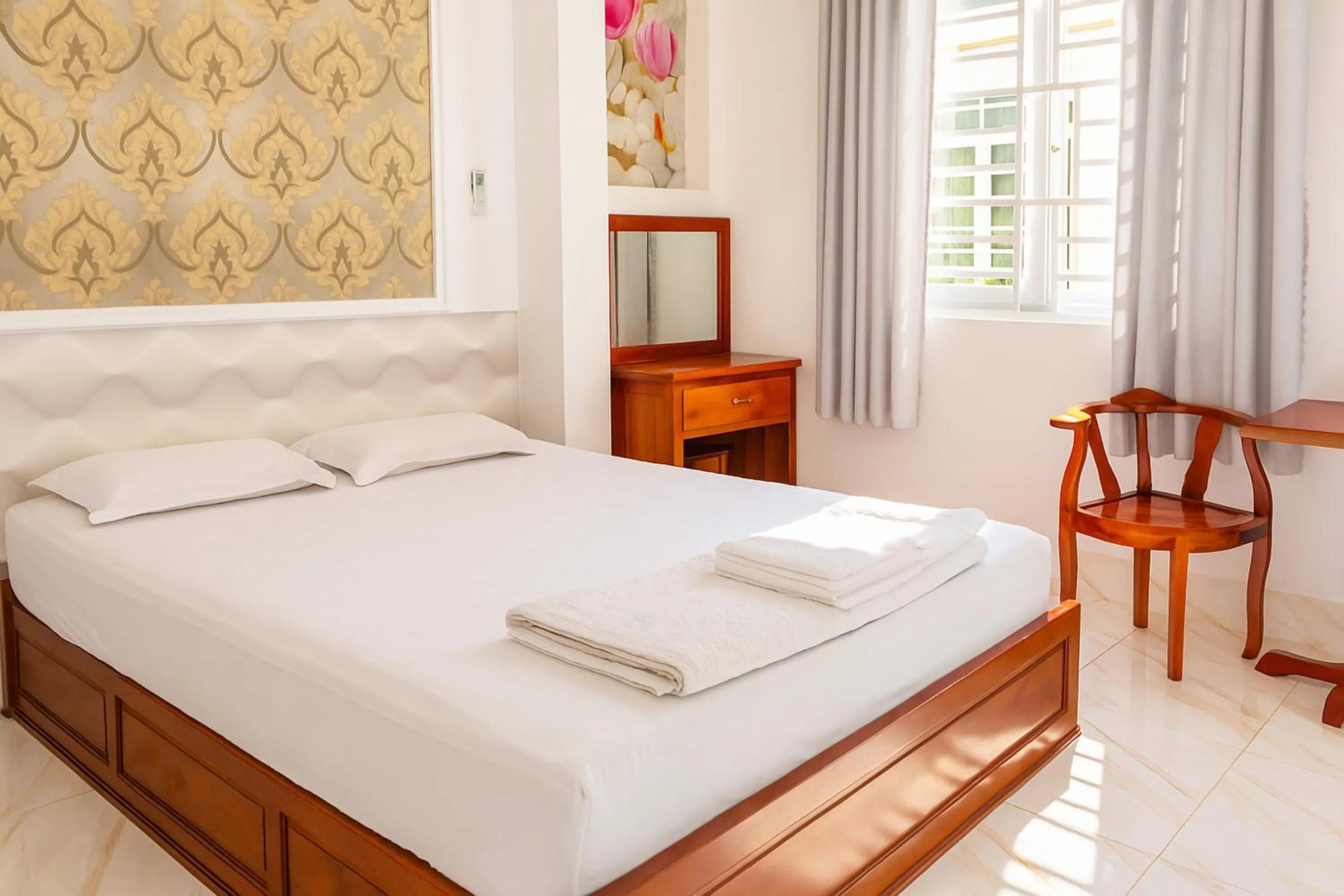 Bed in Sao Mai Hotel Can Tho