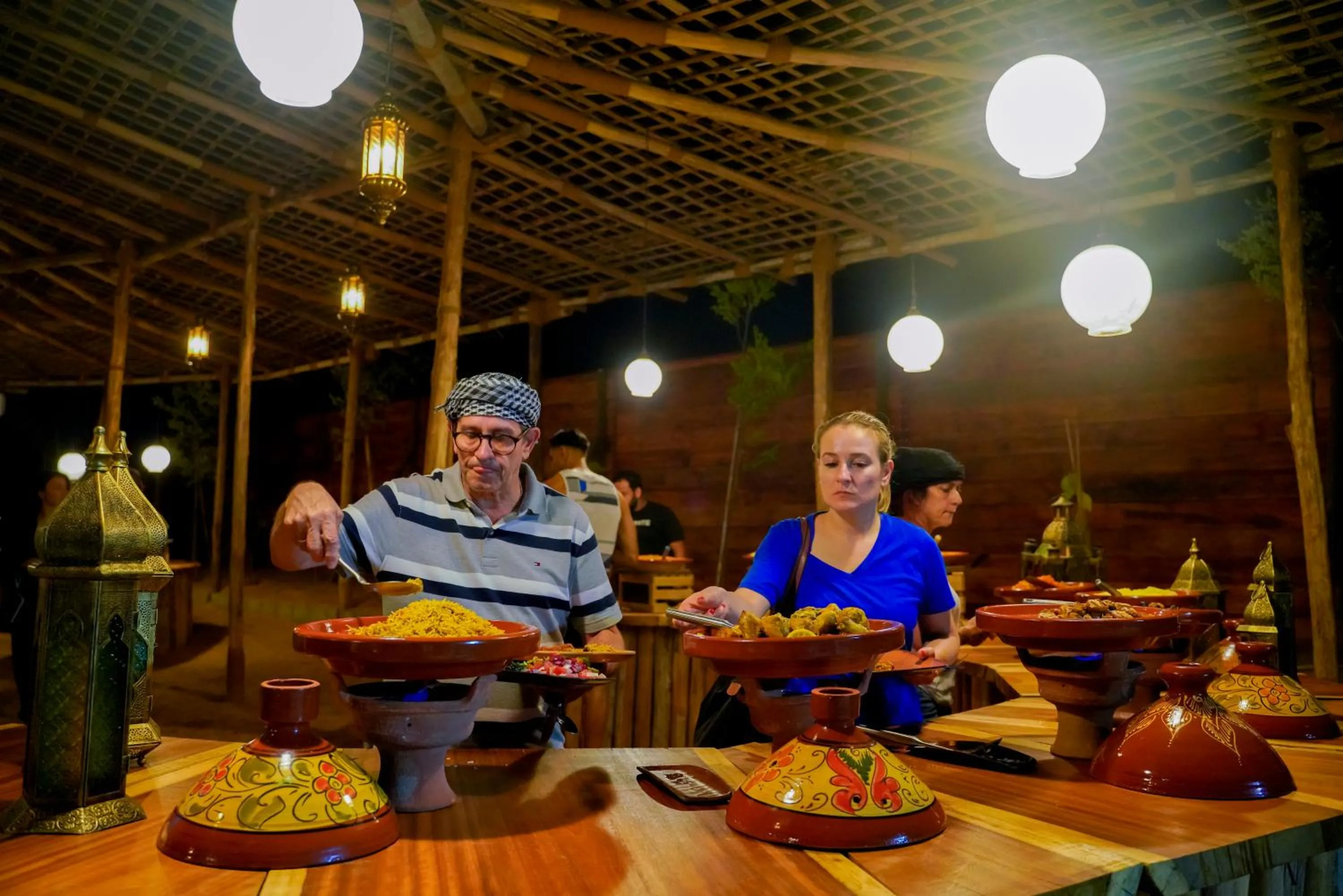 BBQ facilities in Al Khayma Camp "Elite Glamping & Dining in Experience"