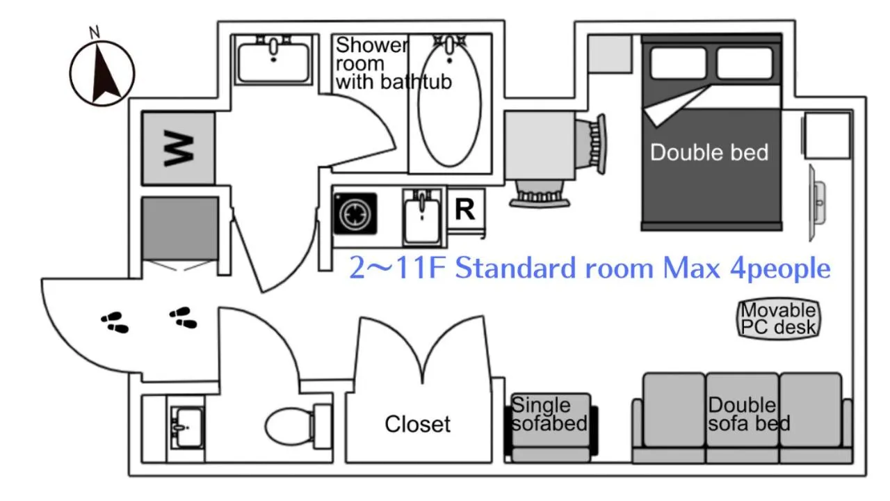 Floor plan in FLOWER TERRACE Higashi Shinjuku
