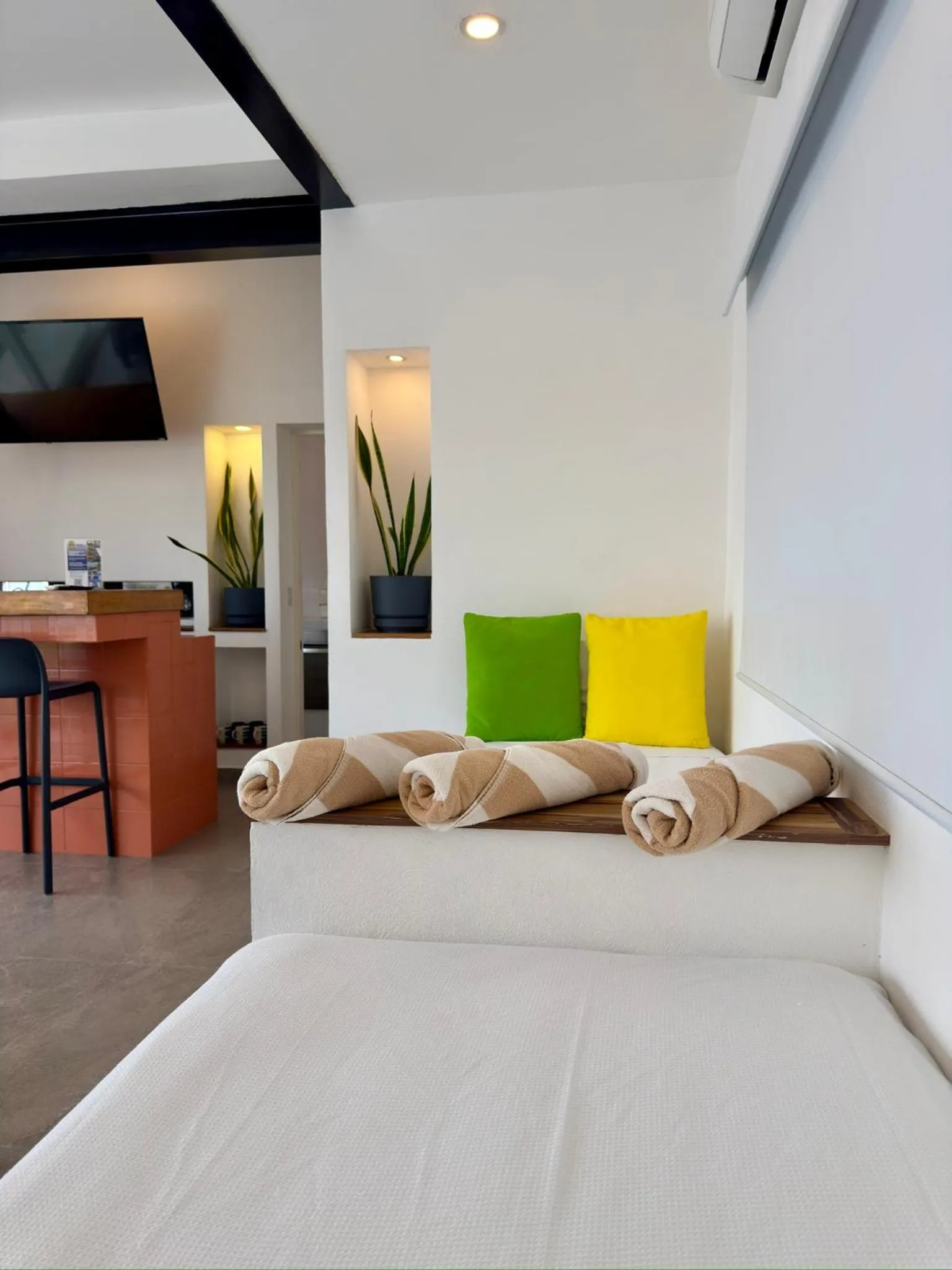 Bed in Papaya Condo Acapulco Diamante -Solo Adultos