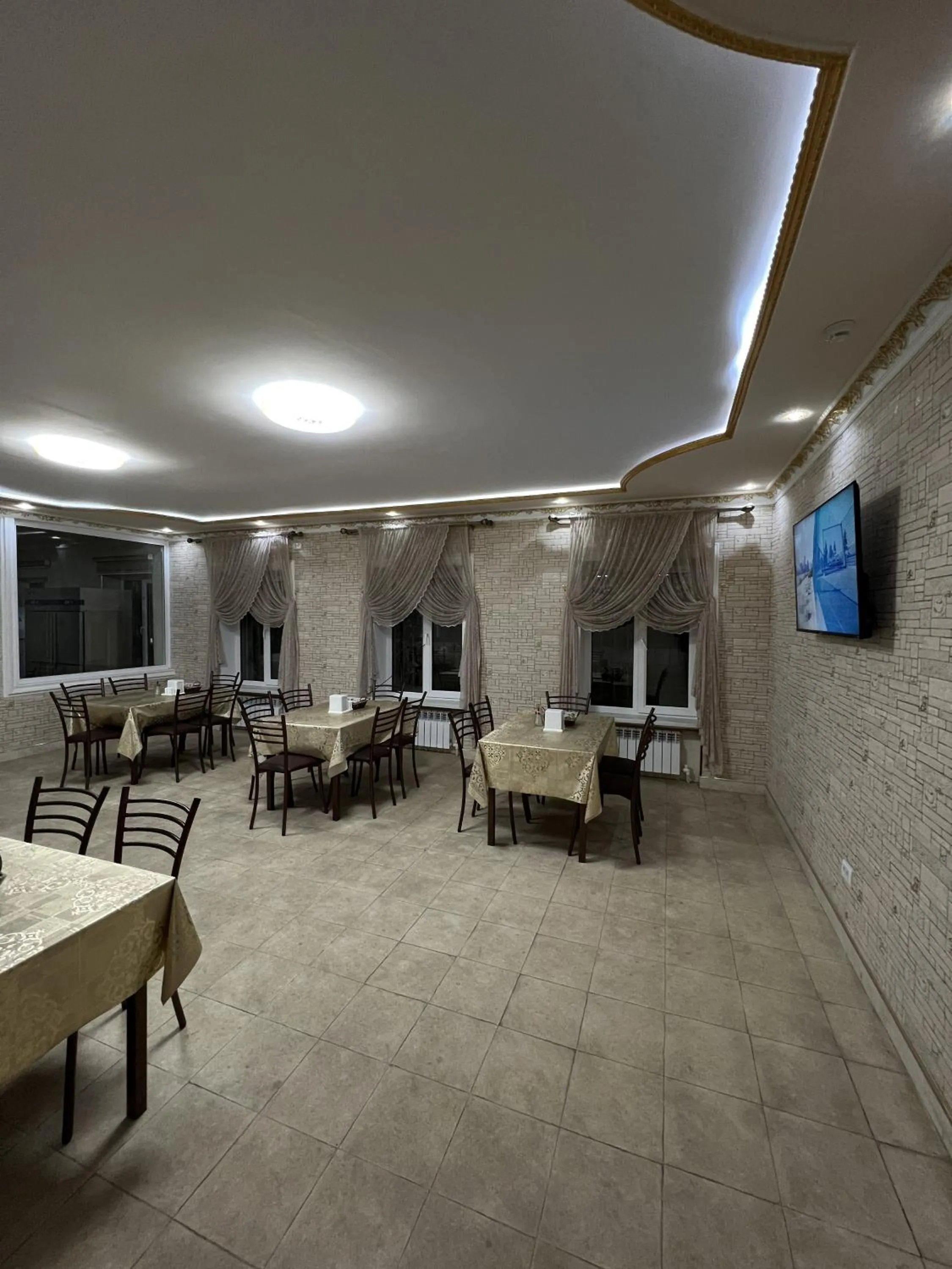 Dining area in Diyora Hostel