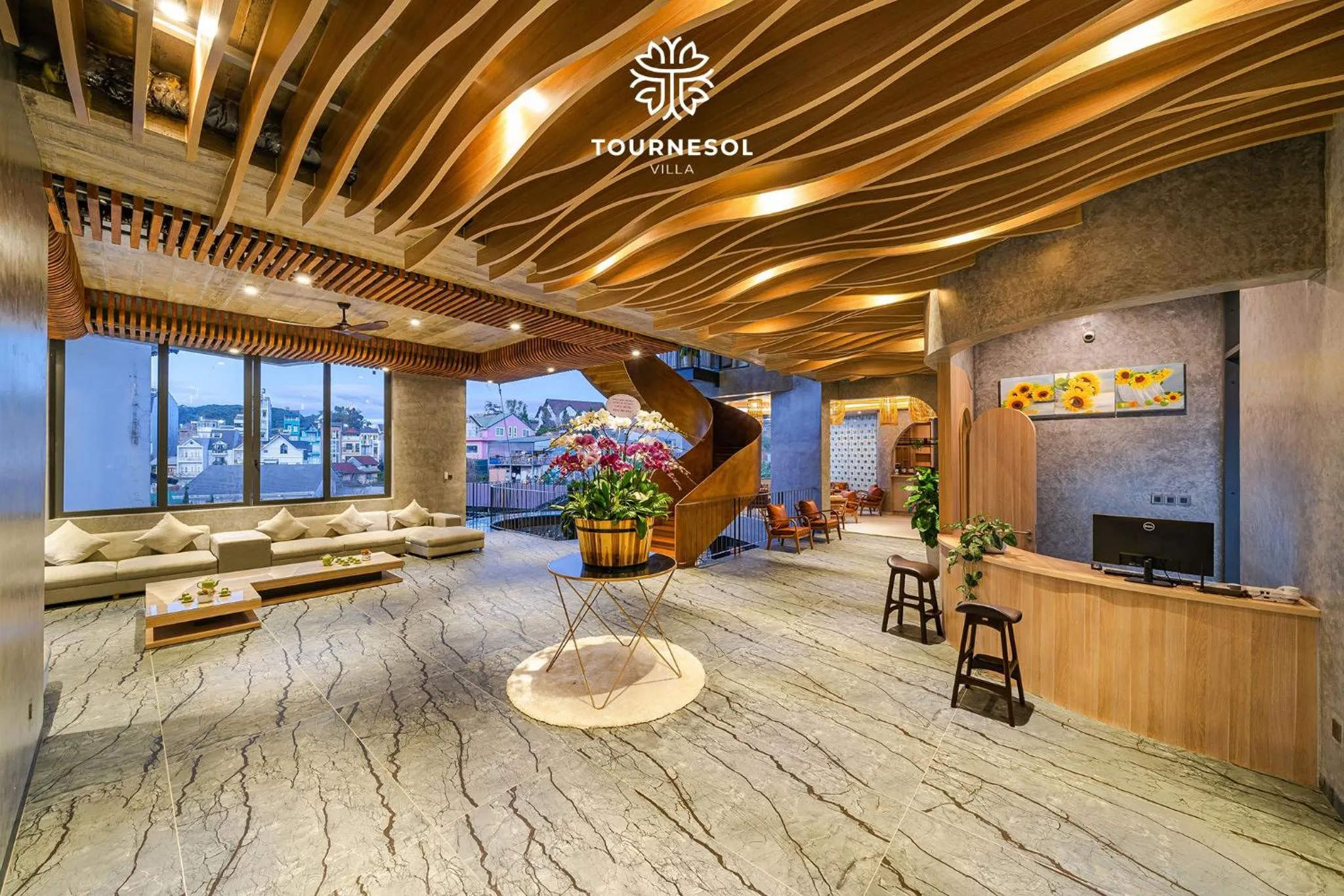 Communal lounge/ TV room in Tournesol Villa Dalat