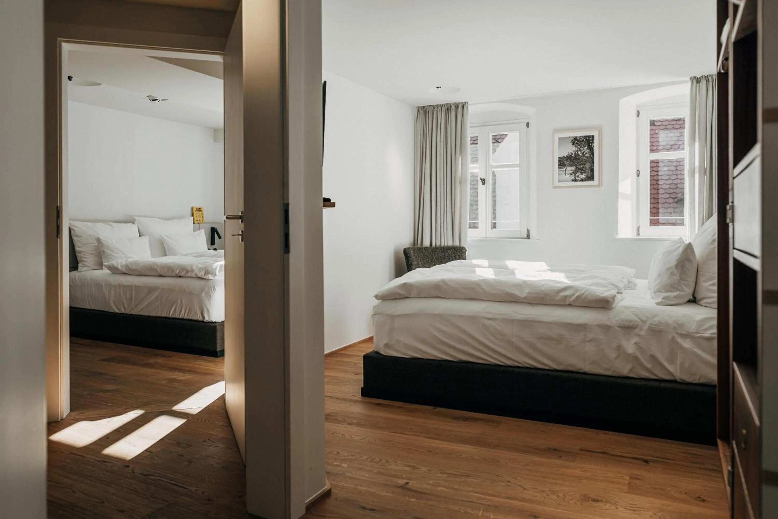 Photo of the whole room, Bed in Bootshaus Amberg