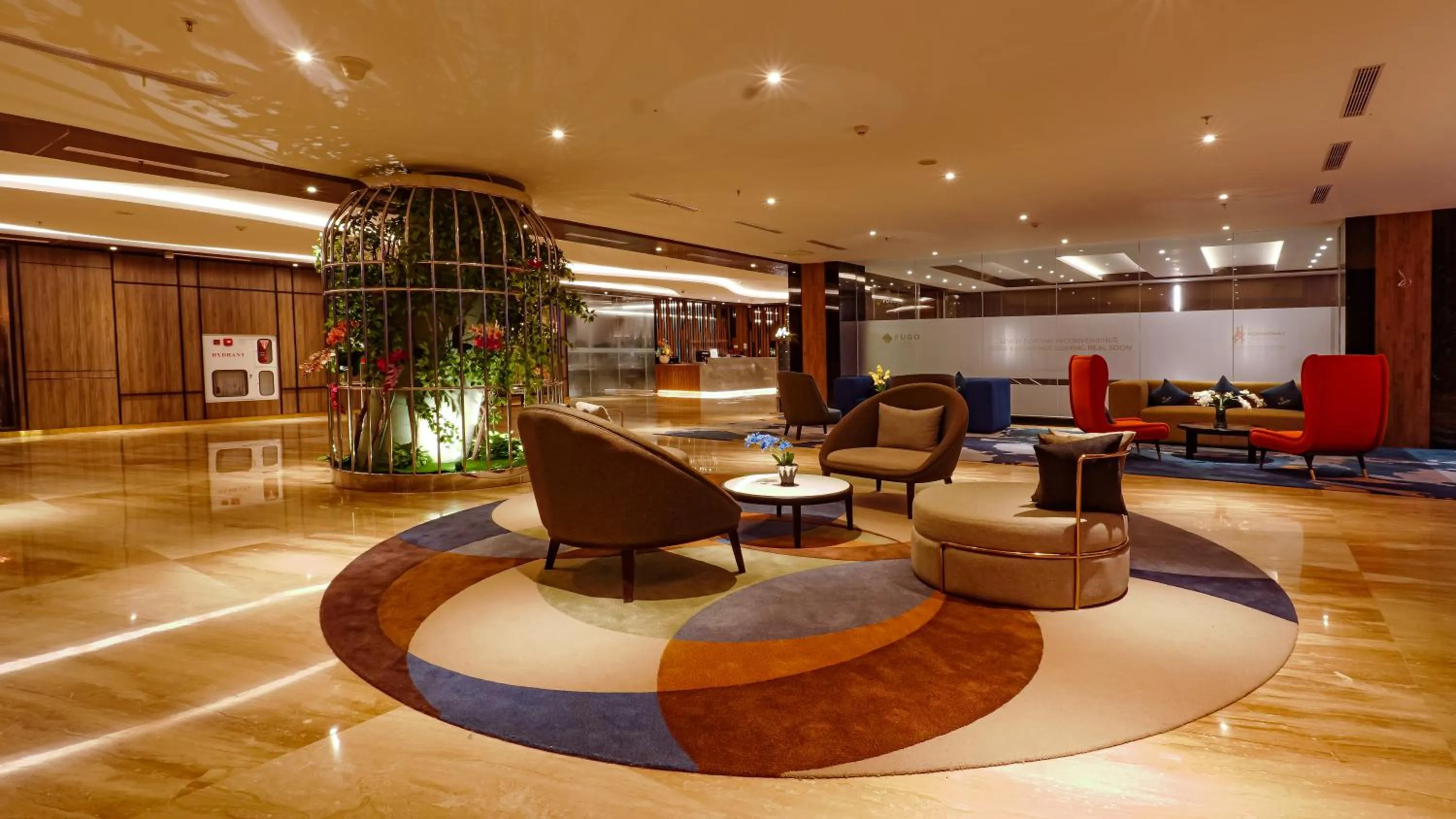 Seating area in FUGO Hotel Samarinda
