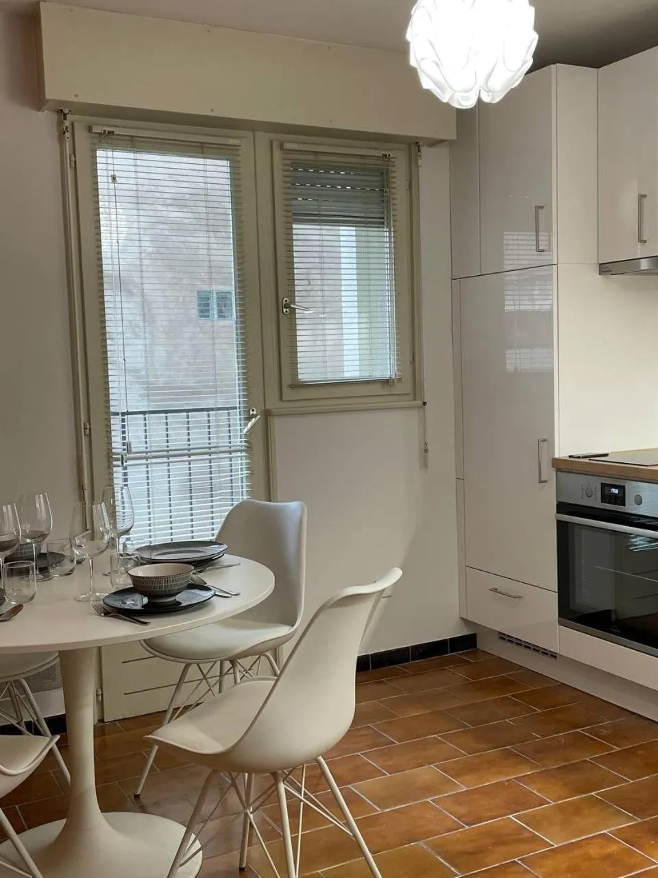 Dining area in Cozy Appartement Halles Strasbourg