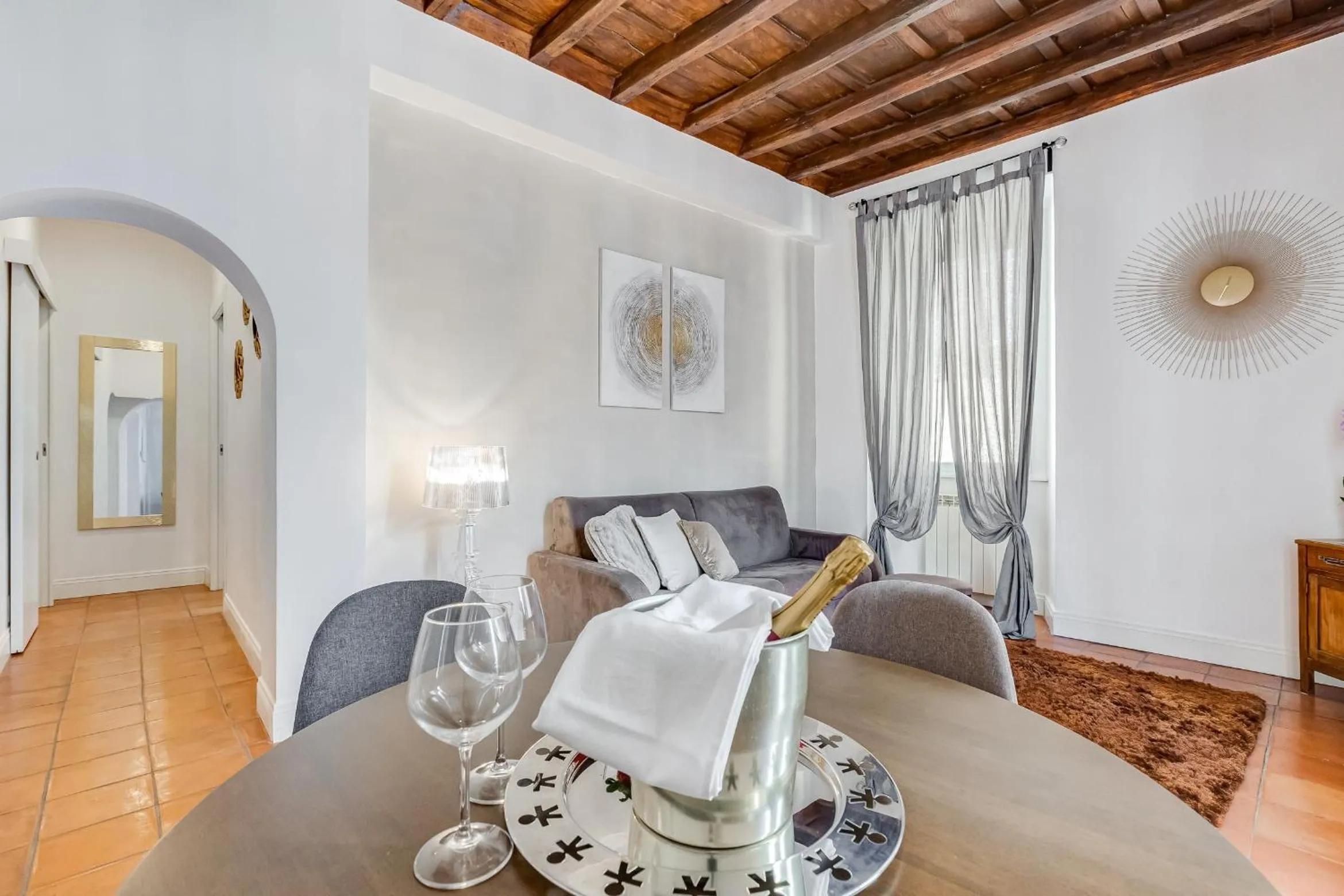 Living room in Campo dei fiori Royal Orchid apartment