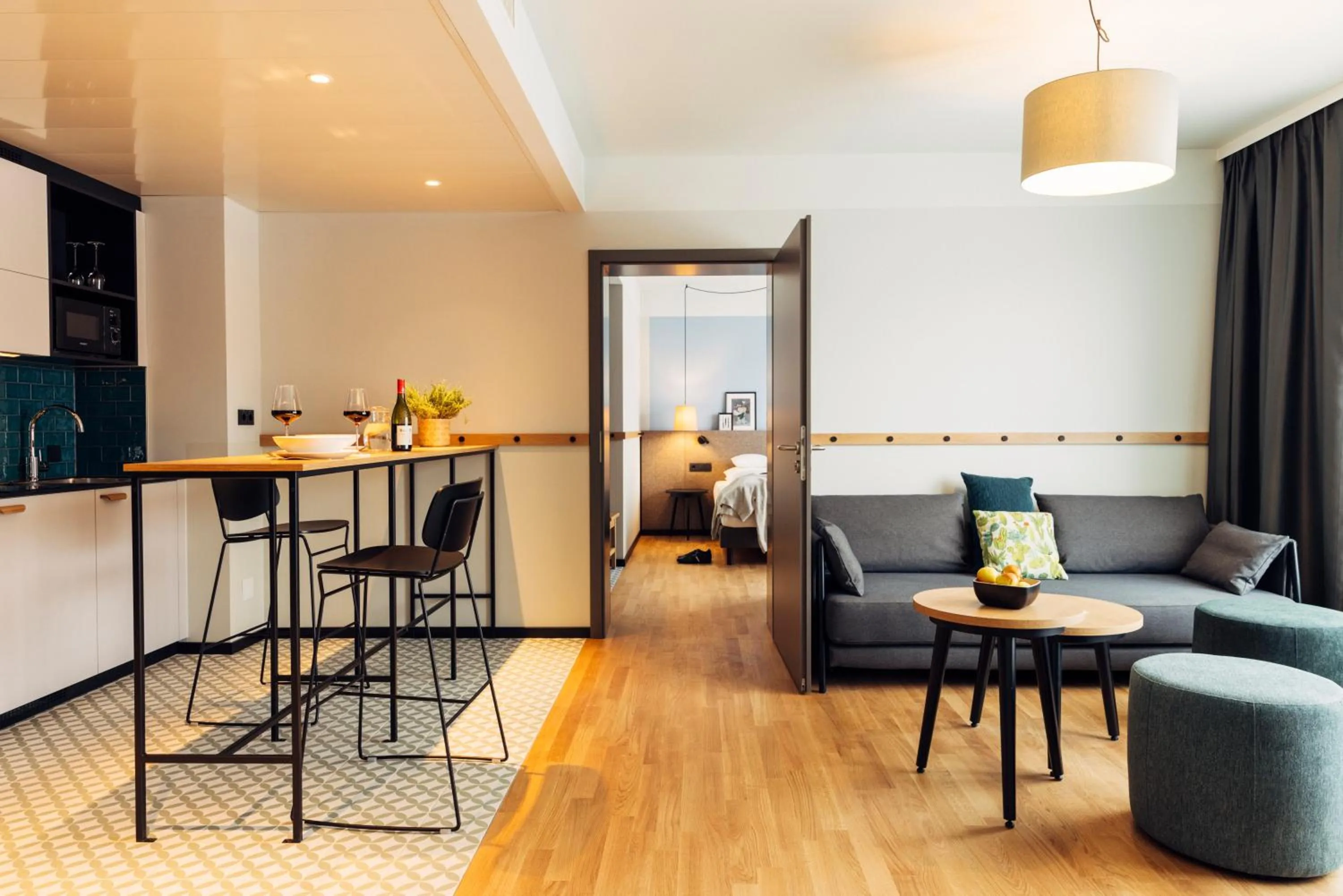 Seating area in harry's home Villach hotel & apartments