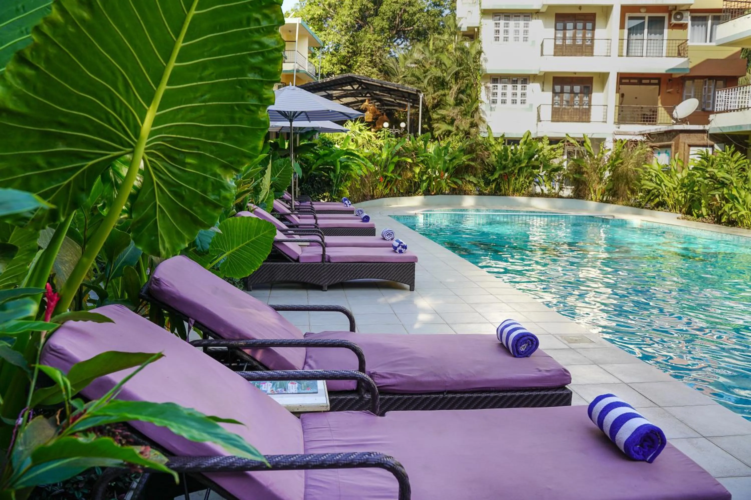 Pool view in Indie Stays Goa