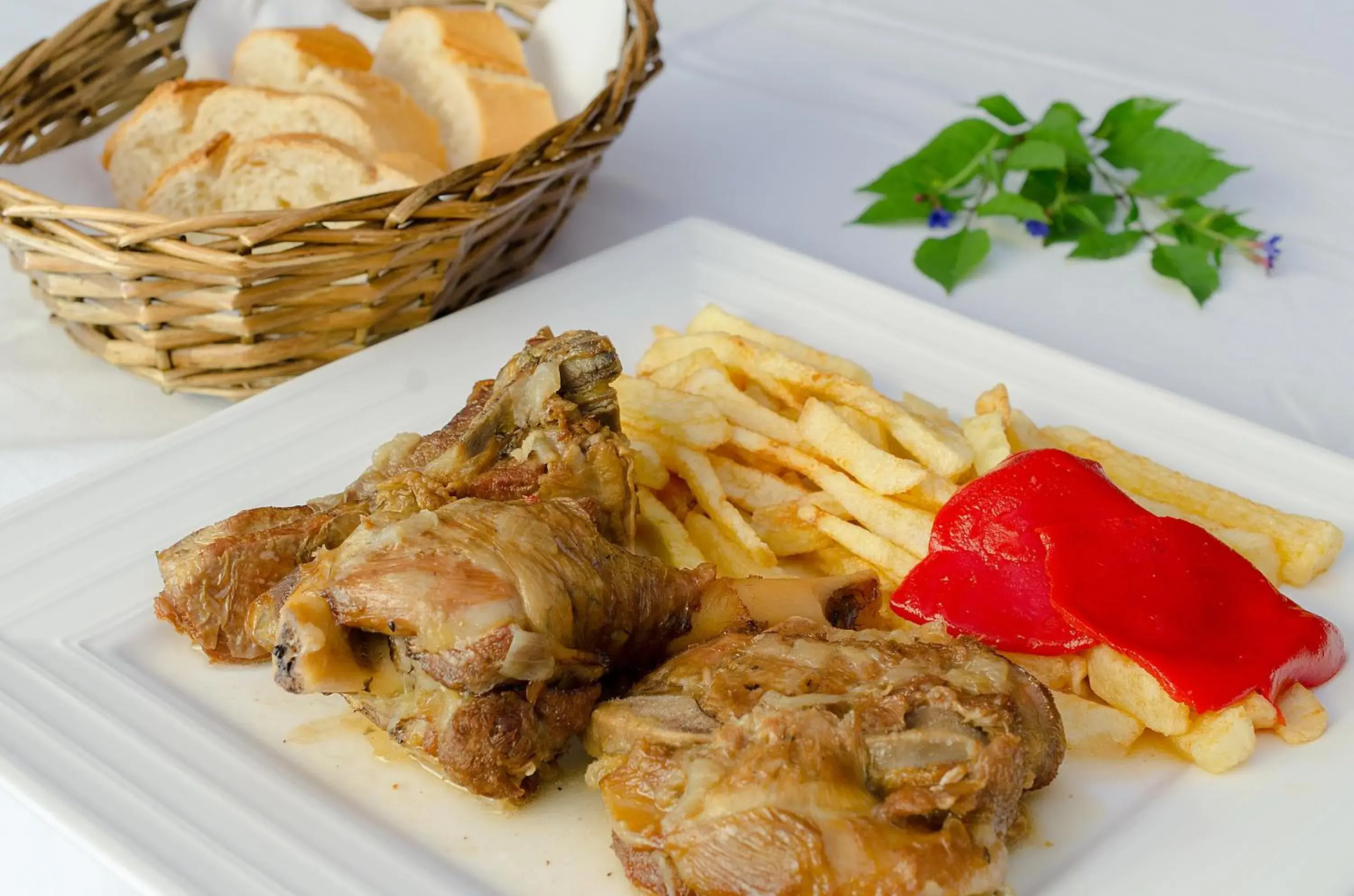 Food close-up in Arcea Mirador de Cabrales Food close-up in Arcea Mirador de Cabrales