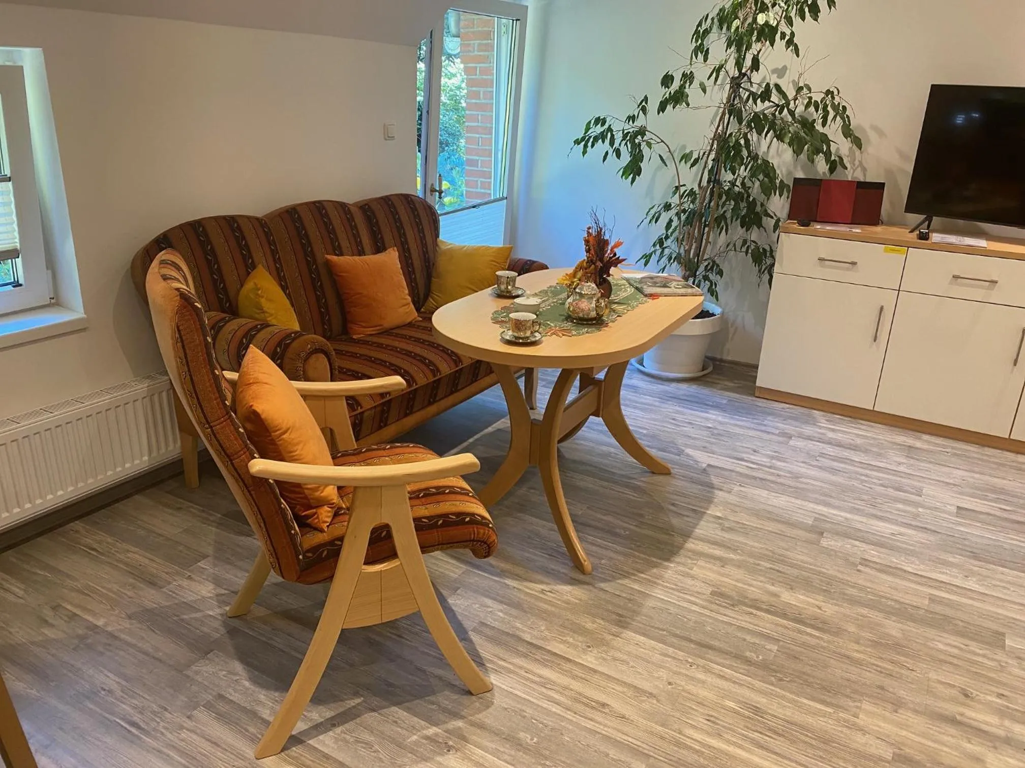 Ferienwohnung Gulfhaus, mit Sauna und großem Garten