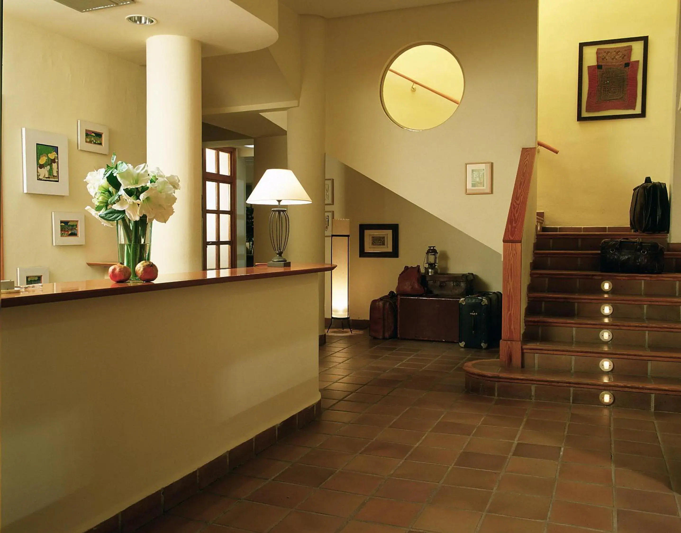 Lobby or reception in Hotel L'Estació Lobby or reception in Hotel L'Estació