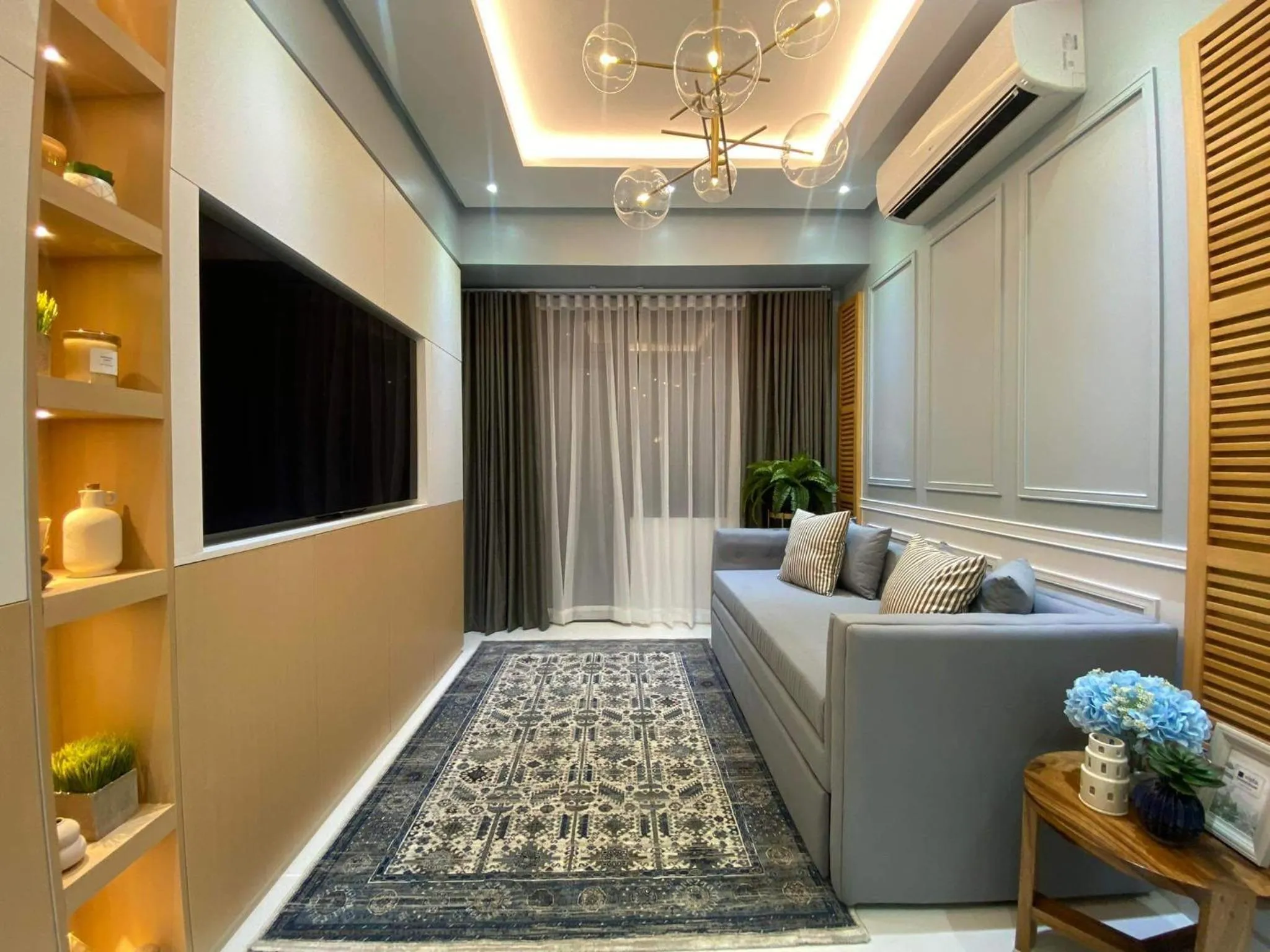 Living room in The Florence at McKinley Hill