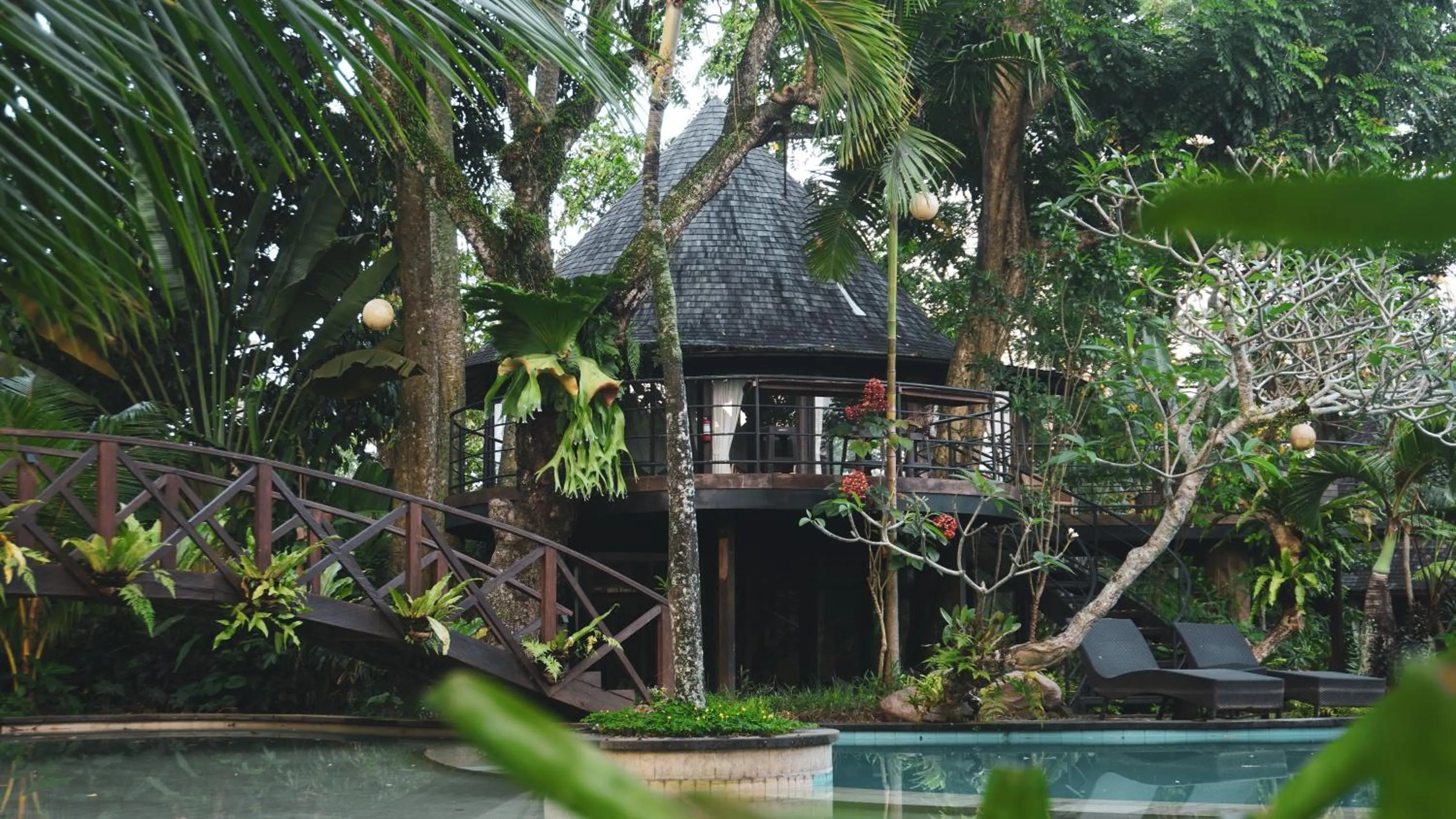 Property building in Green Tree House Villa Ubud