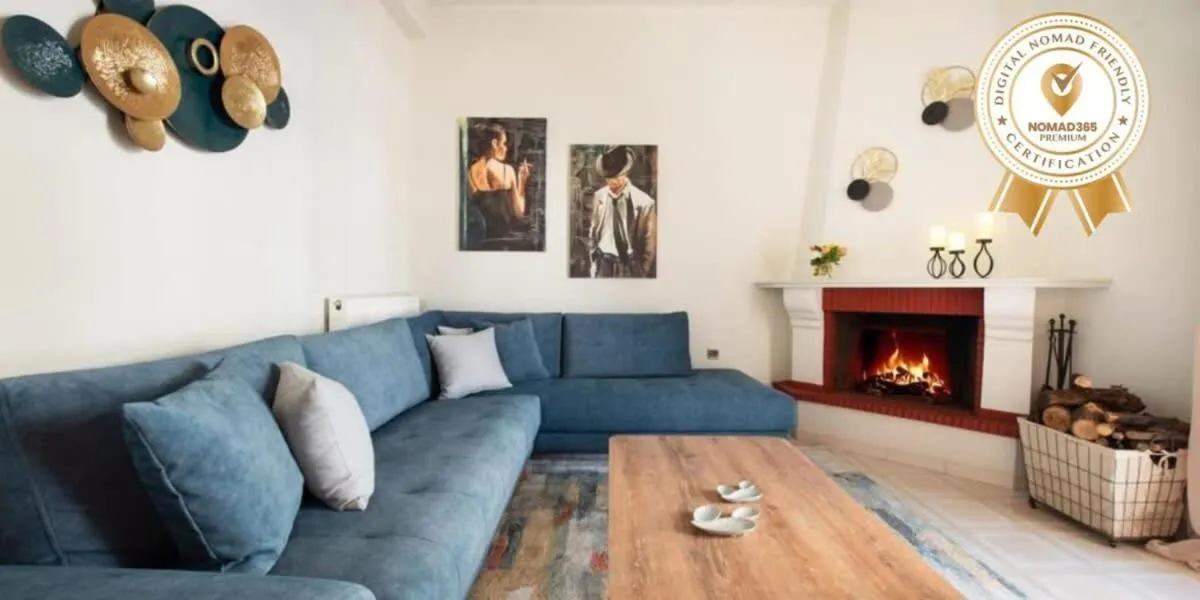 Living room in Dolce Favola Nomad Casa - Kalamata's City Getaway