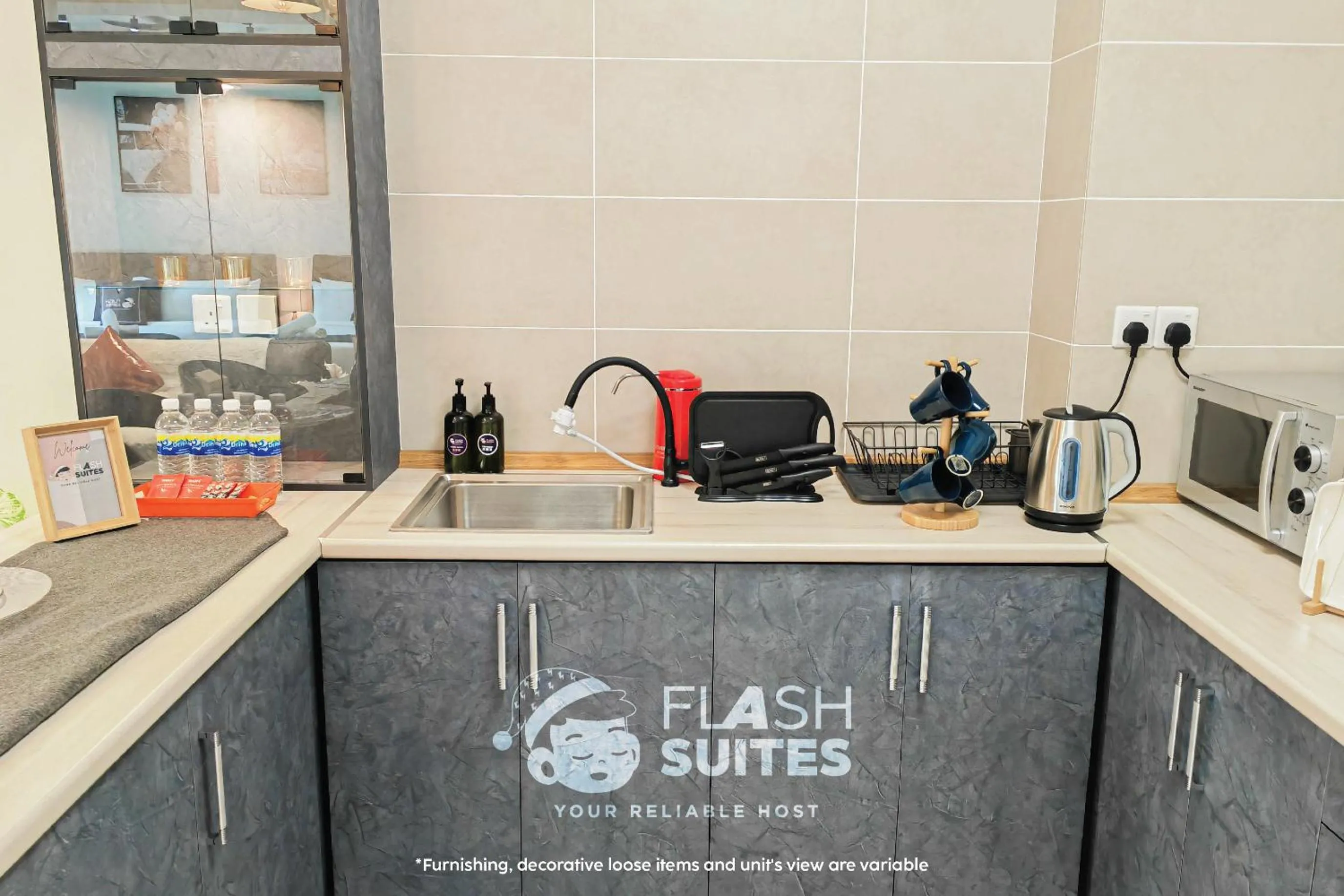 Kitchen or kitchenette in Onsen Premium Suites @ Tambun Ipoh