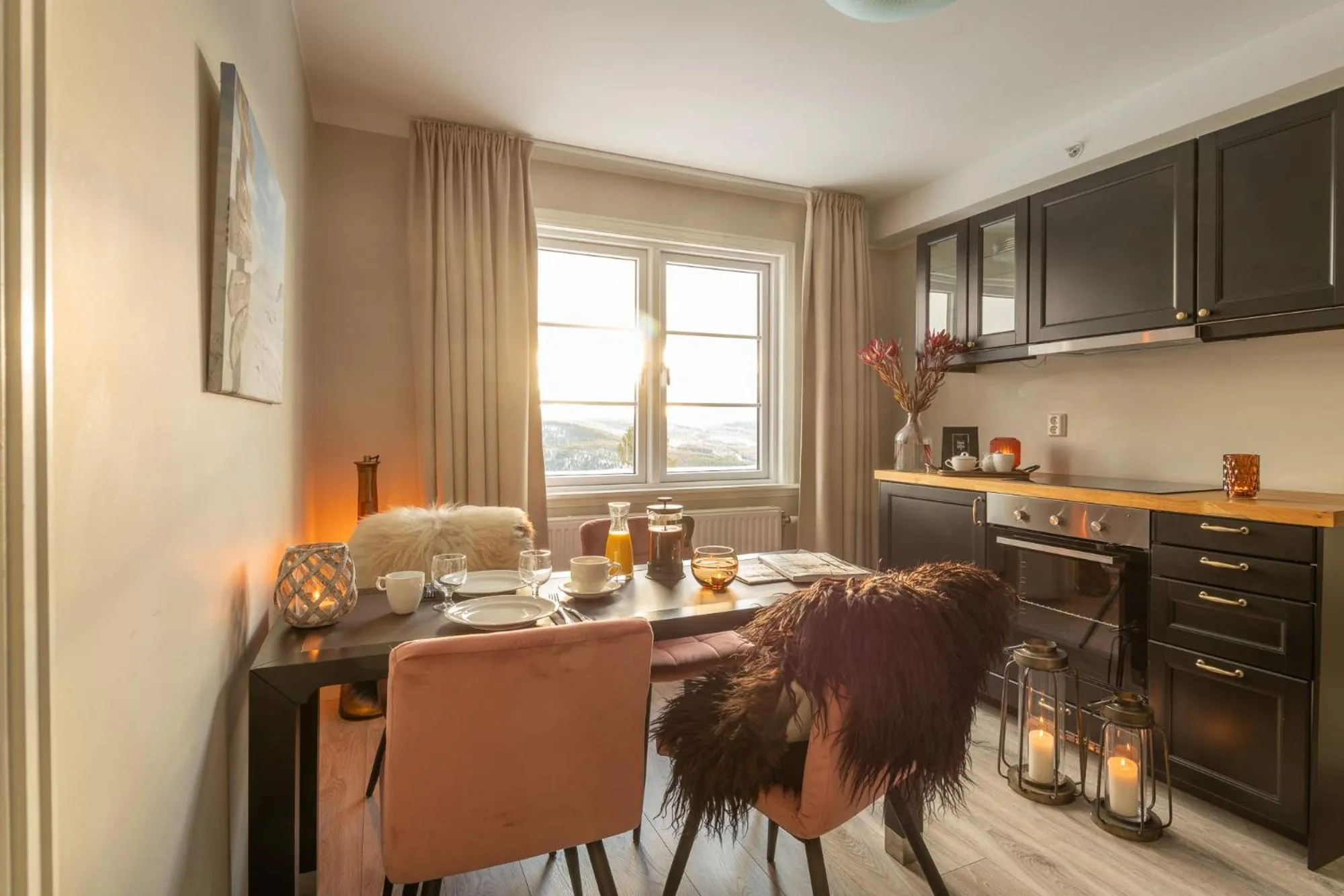 Kitchen or kitchenette in Skåbu Fjellhotell