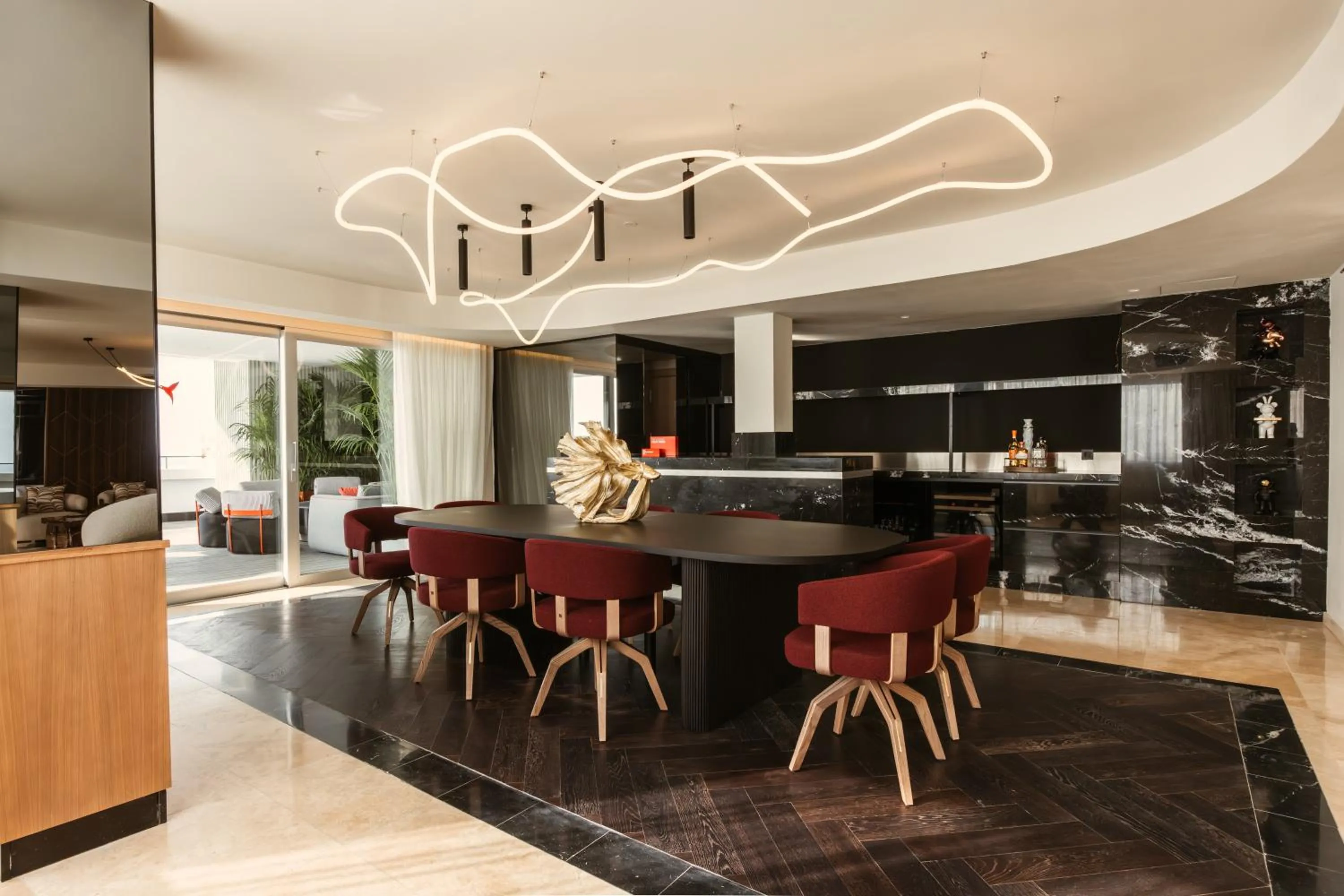 Kitchen or kitchenette in The Unexpected Ibiza Hotel - Ushuaïa Club entrance included