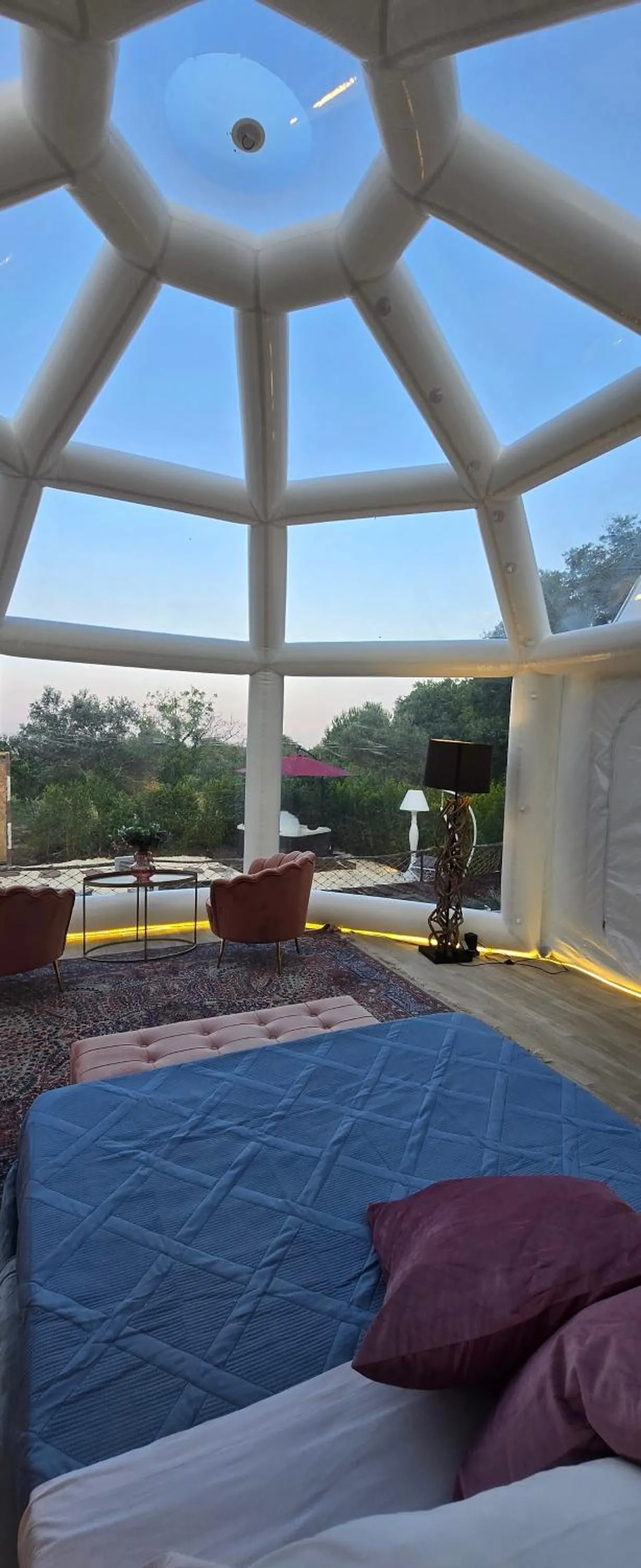 View (from property/room), Bed in Bubble Glamping Sicily