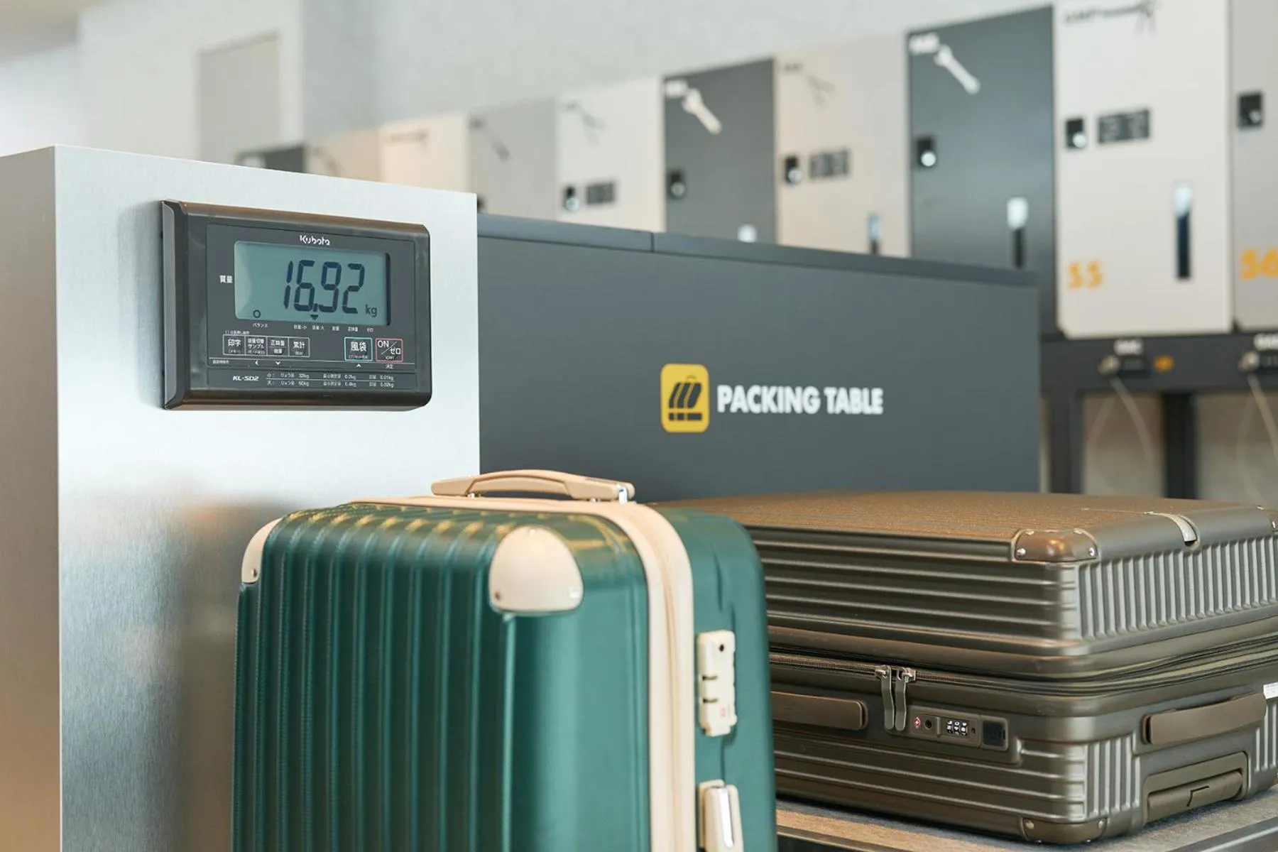 locker in OMO Kansai Airport by Hoshino Resorts