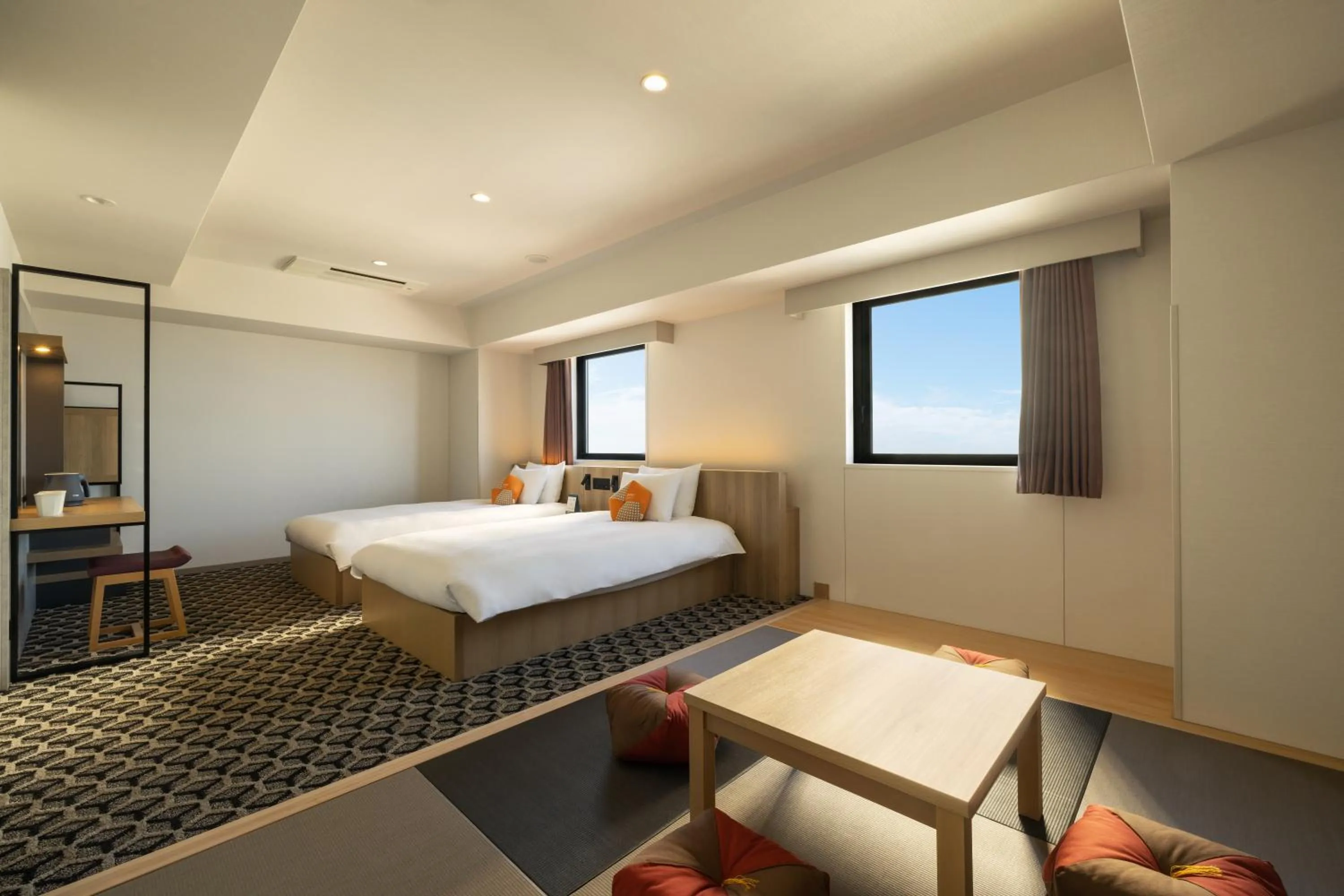 Bed in OMO Kansai Airport by Hoshino Resorts