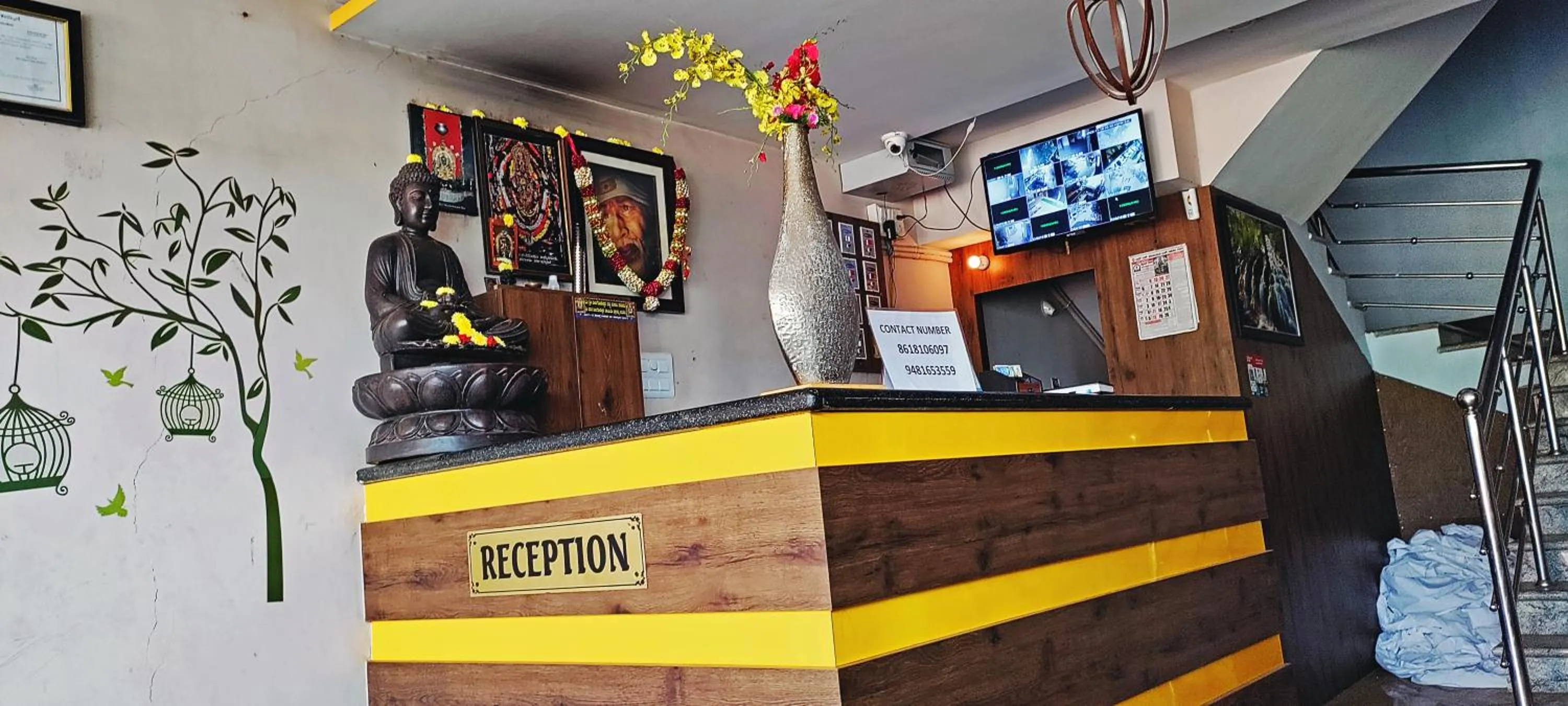 Lobby or reception in Hotel Keerthi