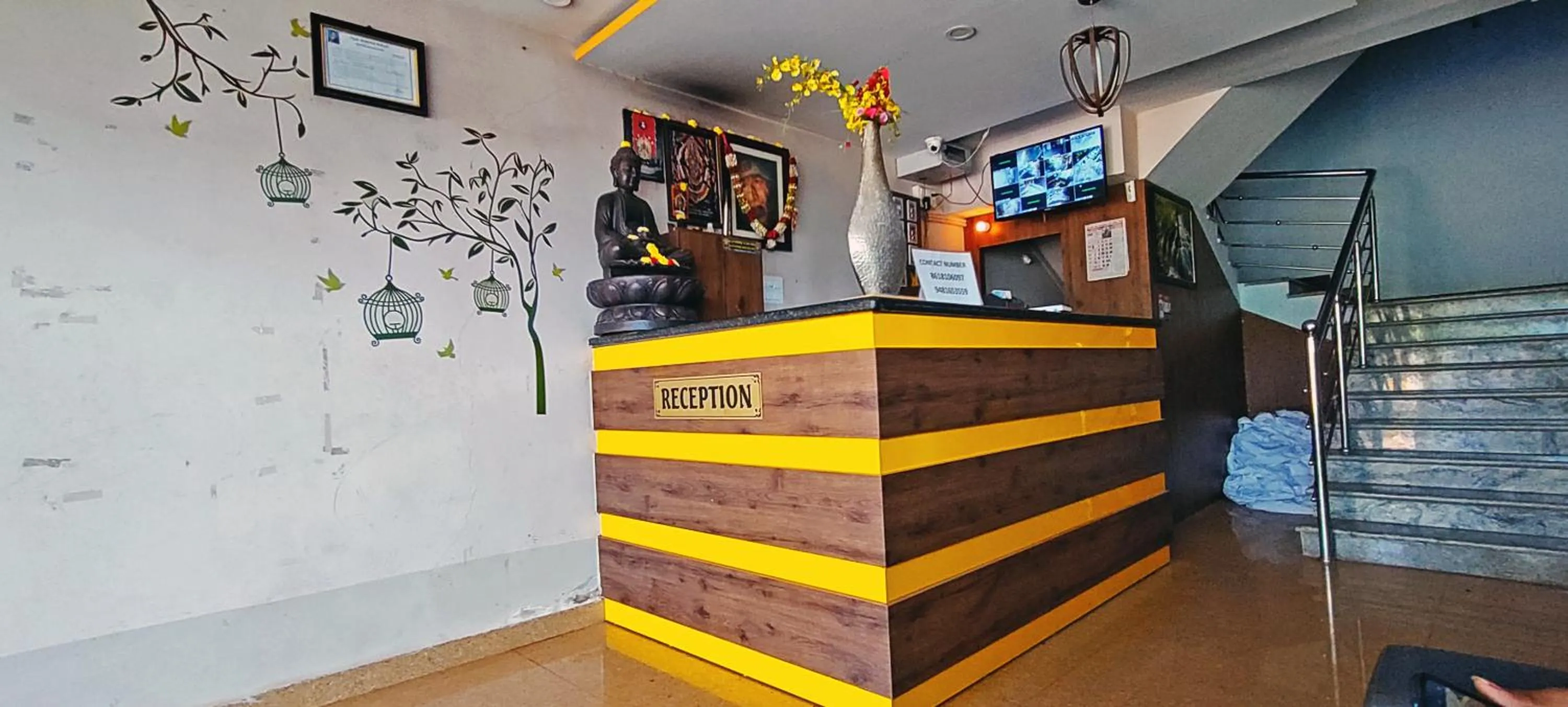 Lobby or reception in Hotel Keerthi